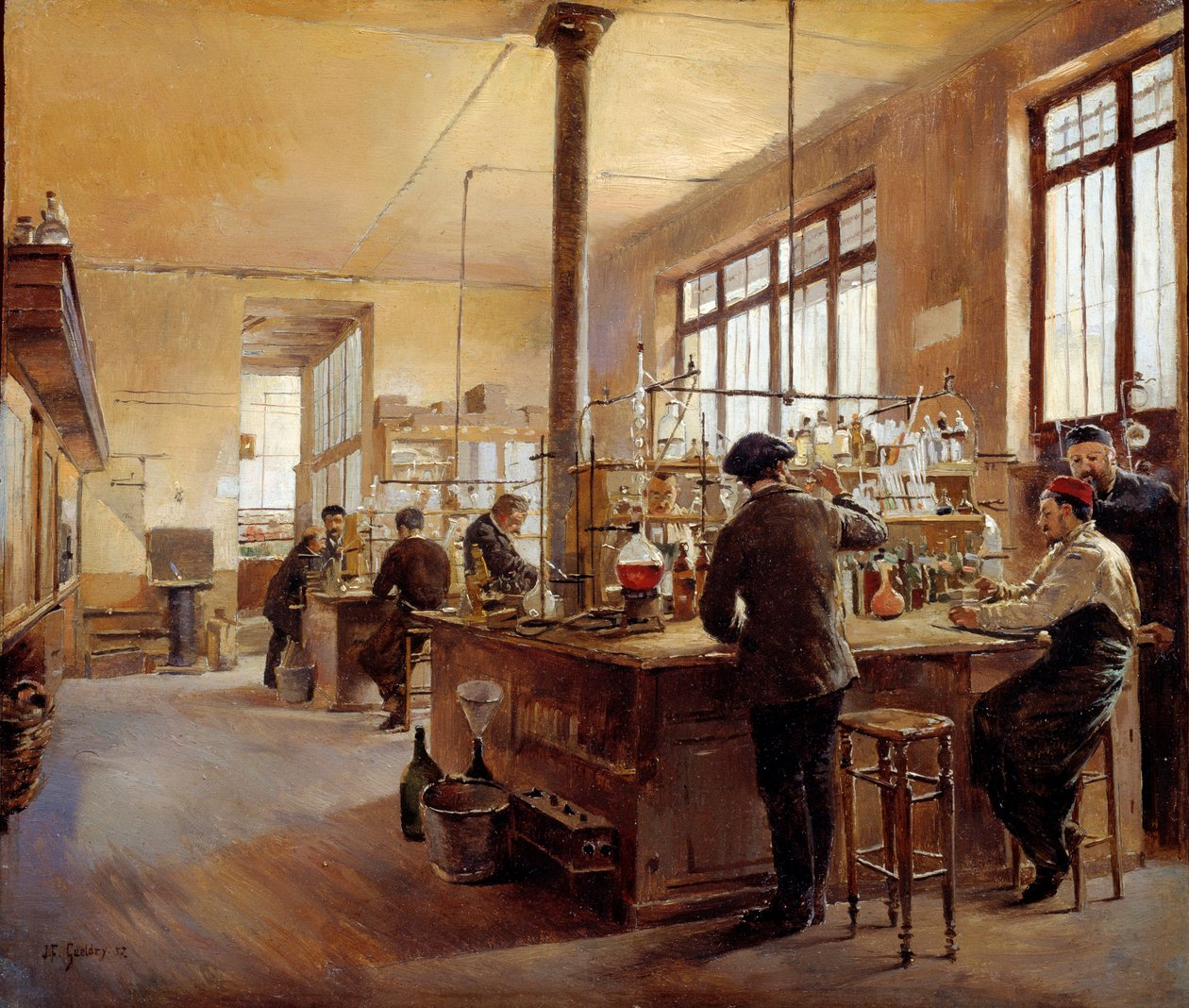 Az önkormányzati laboratóriumhoz tartozik a Boulevard du Palace rendőrprefektúra. Ferdinand Joseph Gueldry festménye (1858-1945) alkotó: Ferdinand Joseph Gueldry