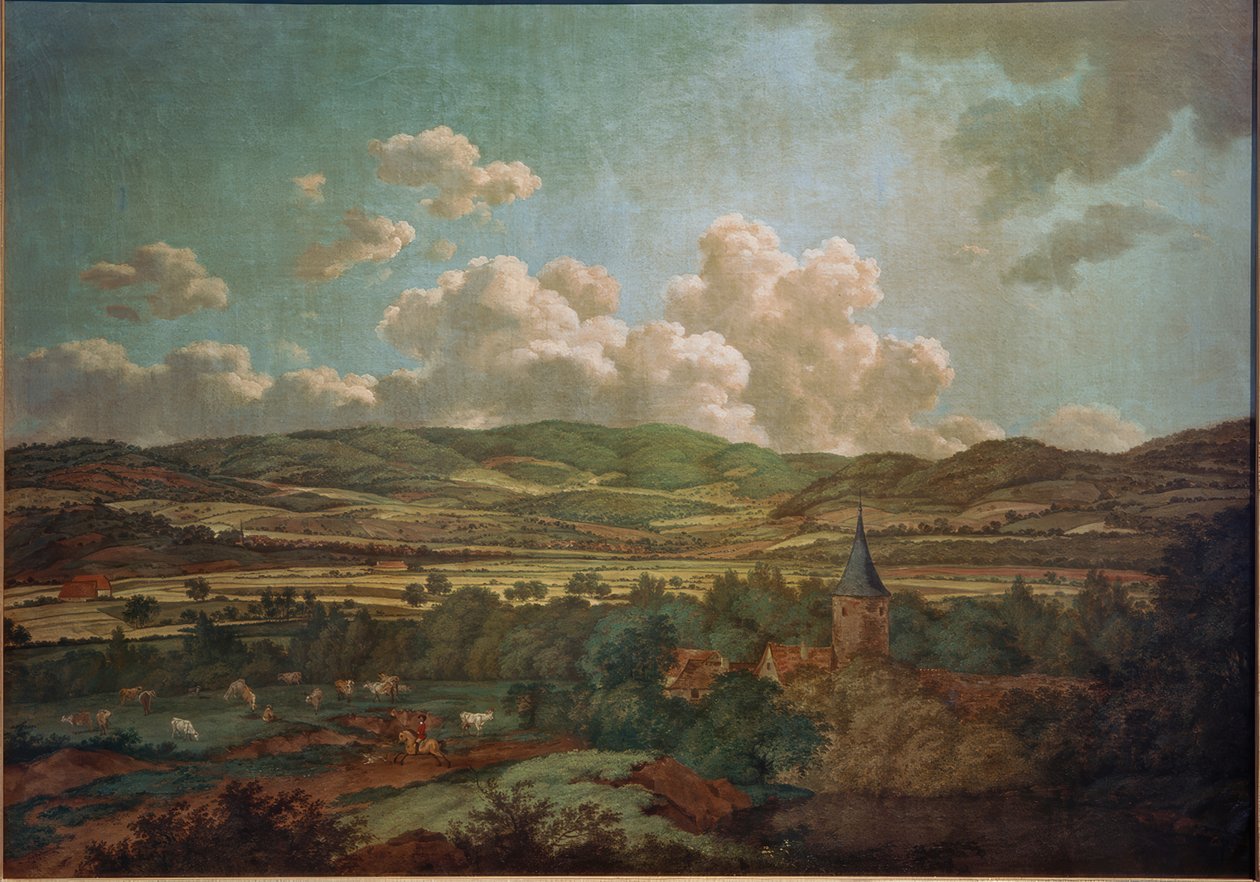 Kilátás Aschaffenburgtól Goldbachig alkotó: Ferdinand Kobell