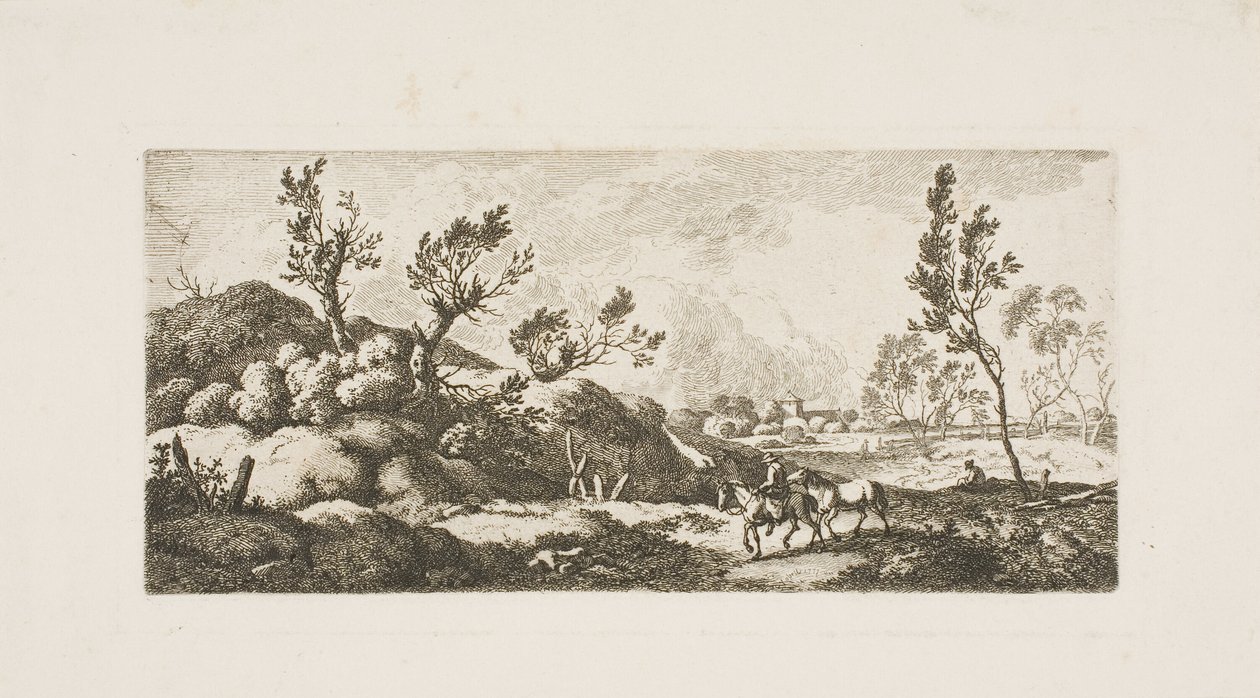 Táj - fiú lóval alkotó: Ferdinand Kobell