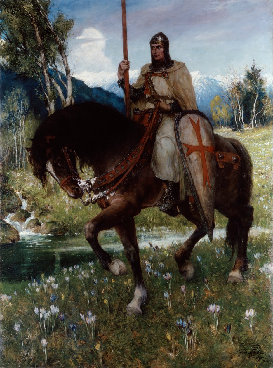 Parsifal a Szent Grál keresésében, 1912. alkotó: Ferdinand Leeke