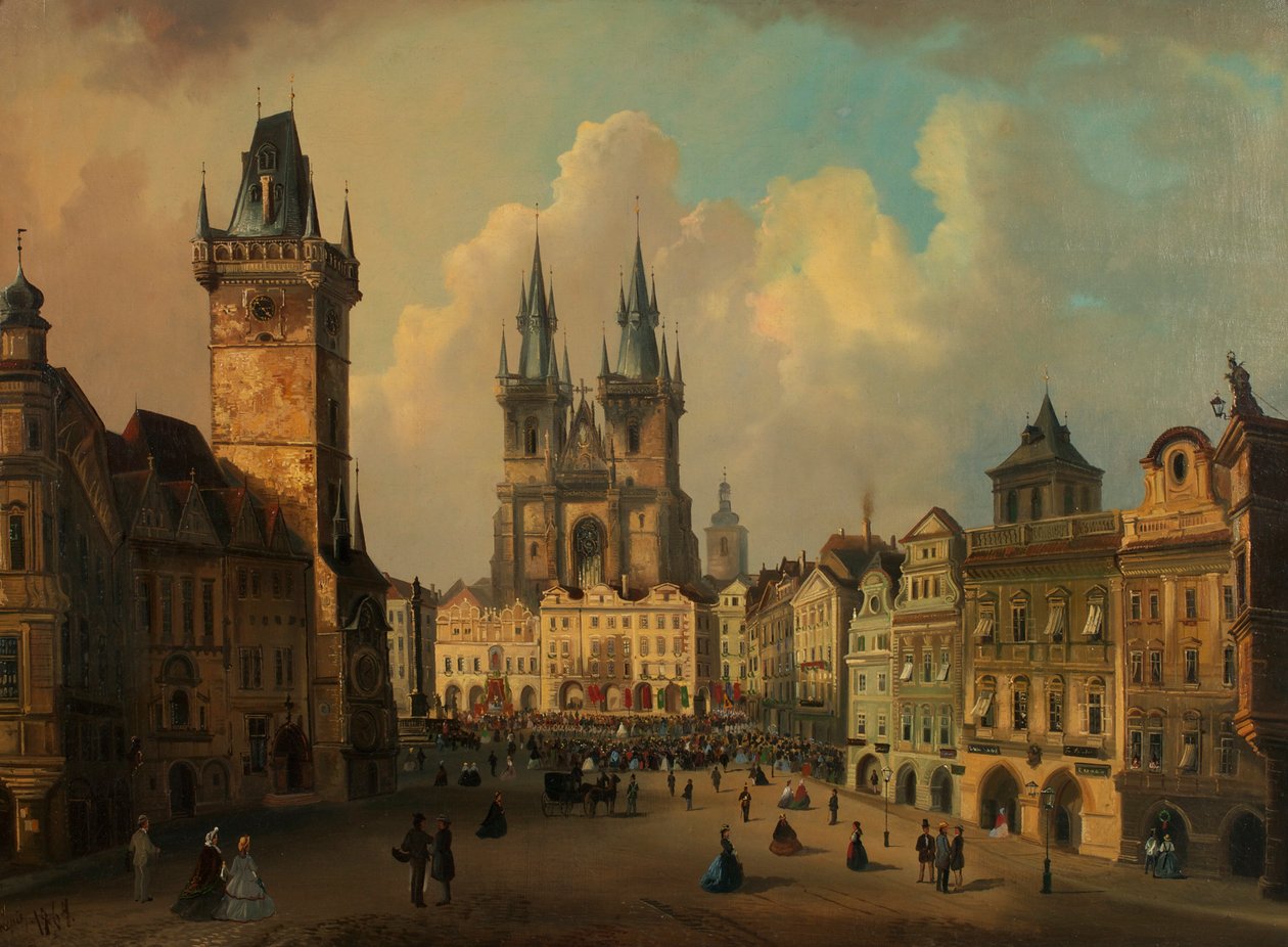 Az Óváros tér Prágában alkotó: Ferdinand Lepie
