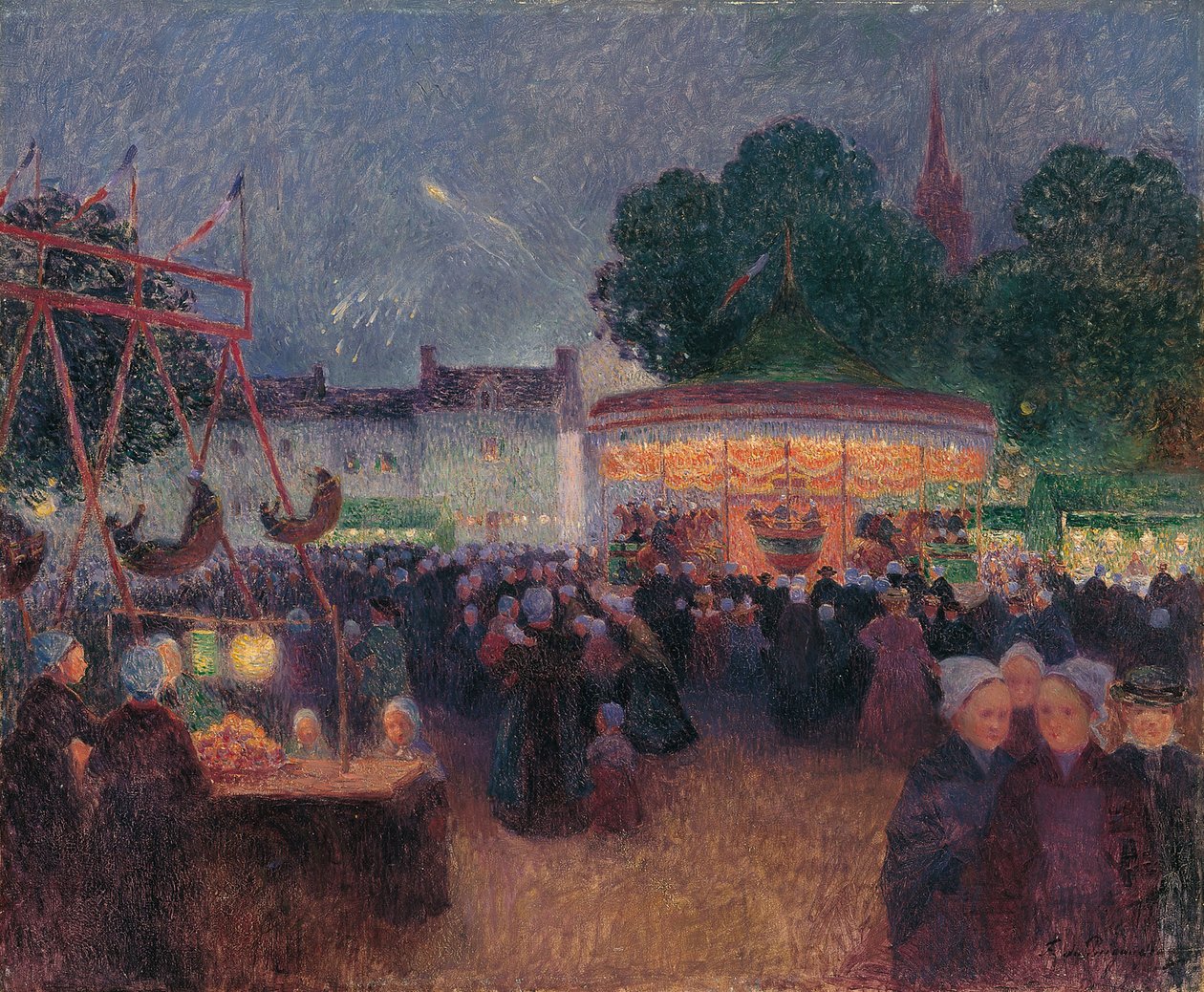 Éjszakai vásár Saint-Pol-de-Léonban, 1896 körül alkotó: Ferdinand Loyen du Puigaudeau