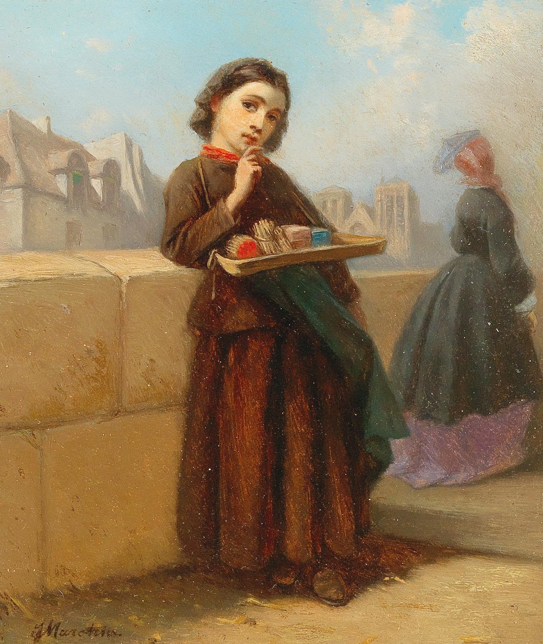 Lány gyufával a Szajna partján alkotó: Ferdinand Marohn