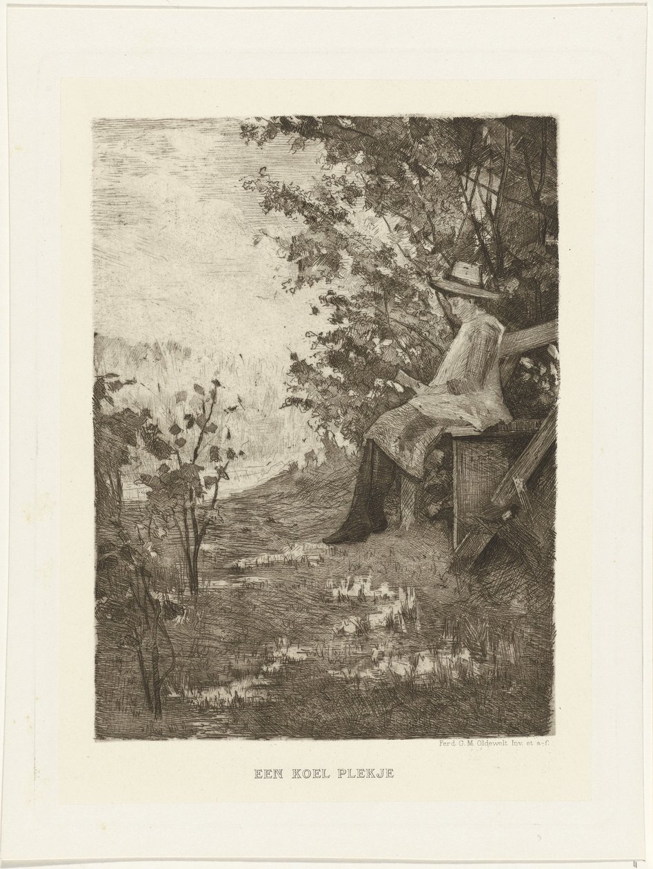 Fiú olvas egy kanapén Hűvös hely (cím a tárgyon) alkotó: Ferdinand Oldewelt