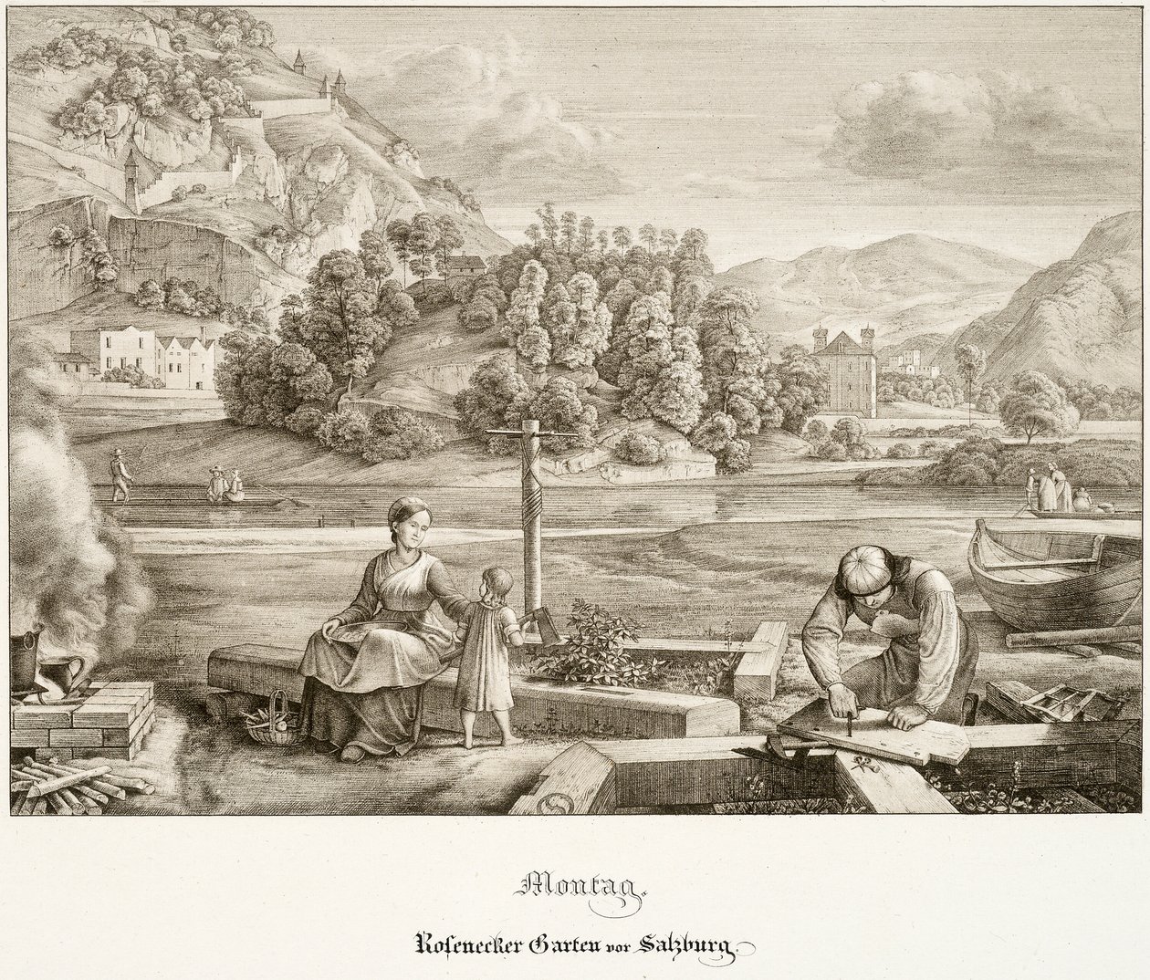 Hétfő: Rosenecker Garden Salzburg előtt alkotó: Ferdinand Olivier
