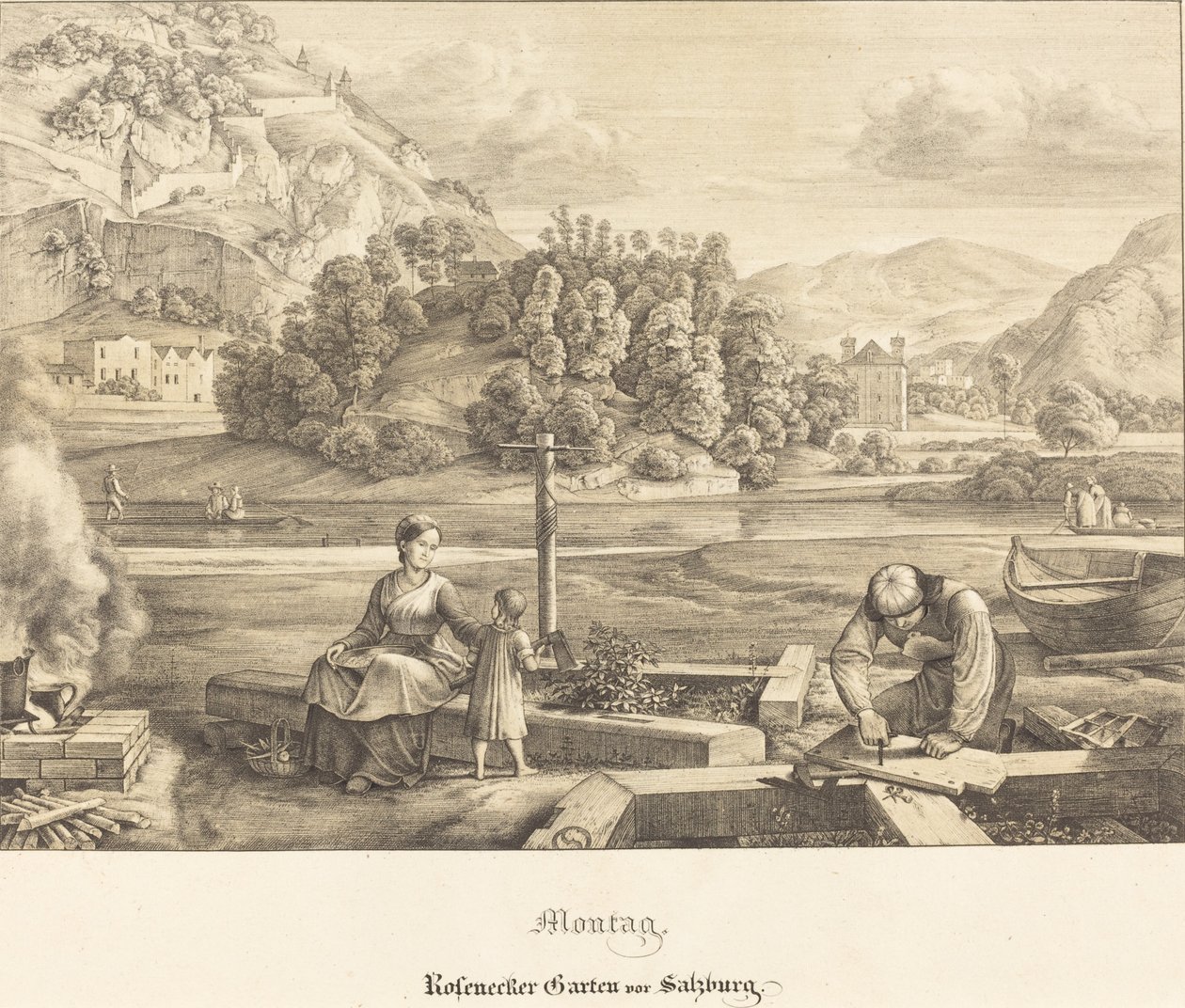Hétfő - Rosenecker Garden Salzburg közelében (hétfő - Rosenecker Garden Salzburg közelében) alkotó: Ferdinand Olivier
