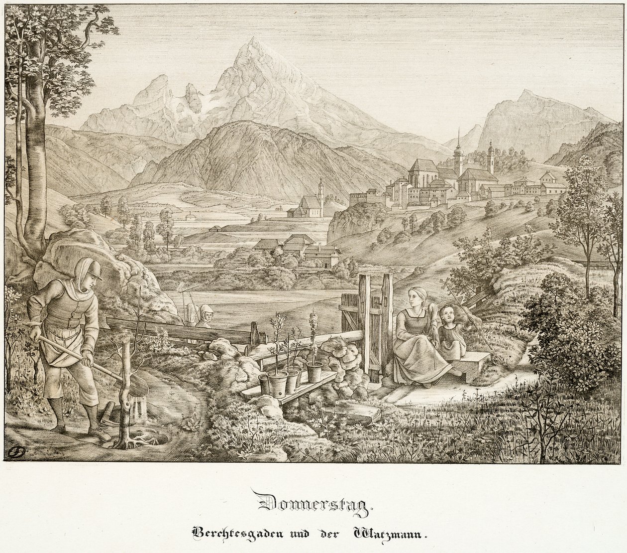 Csütörtökön: Berchtesgaden és a Watzmann alkotó: Ferdinand Olivier