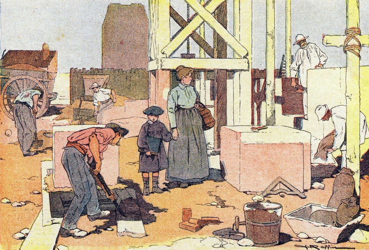 A Macon, a gyermekkori képeskönyvben, 1900 körül (metszet) alkotó: Ferdinand Raffin