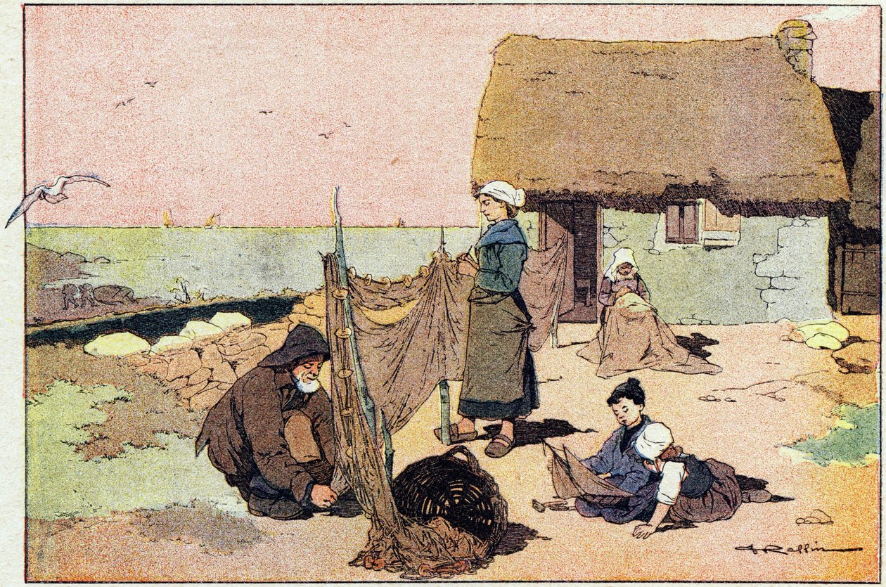 A bűnös, a gyermekkori képeskönyvben, 1900 körül (metszet) alkotó: Ferdinand Raffin