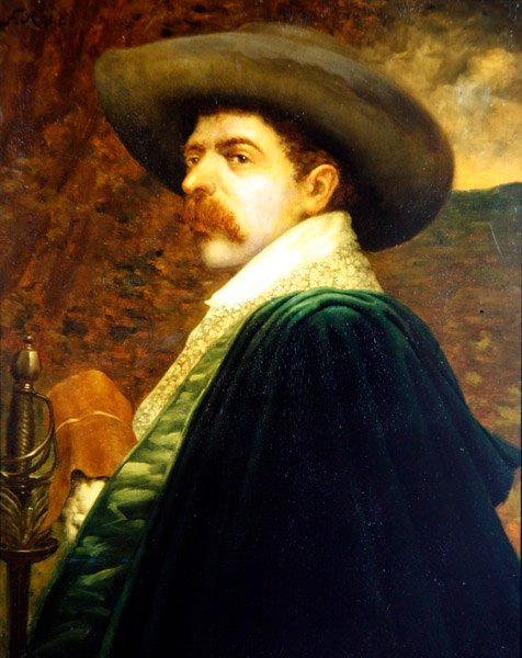 A Cavalier, 1875 körül (olaj, panel) alkotó: Ferdinand Roybet