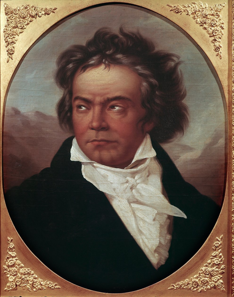 Ludwig van Beethoven (1770-1827) német zeneszerző portréja 49 évesen (Ludwig van Beethoven német zeneszerző 49 évesen) Ferdinand Schimon (1797-1852) festménye 1819 Bonn, Maison natale du composer alkotó: Ferdinand Schimon