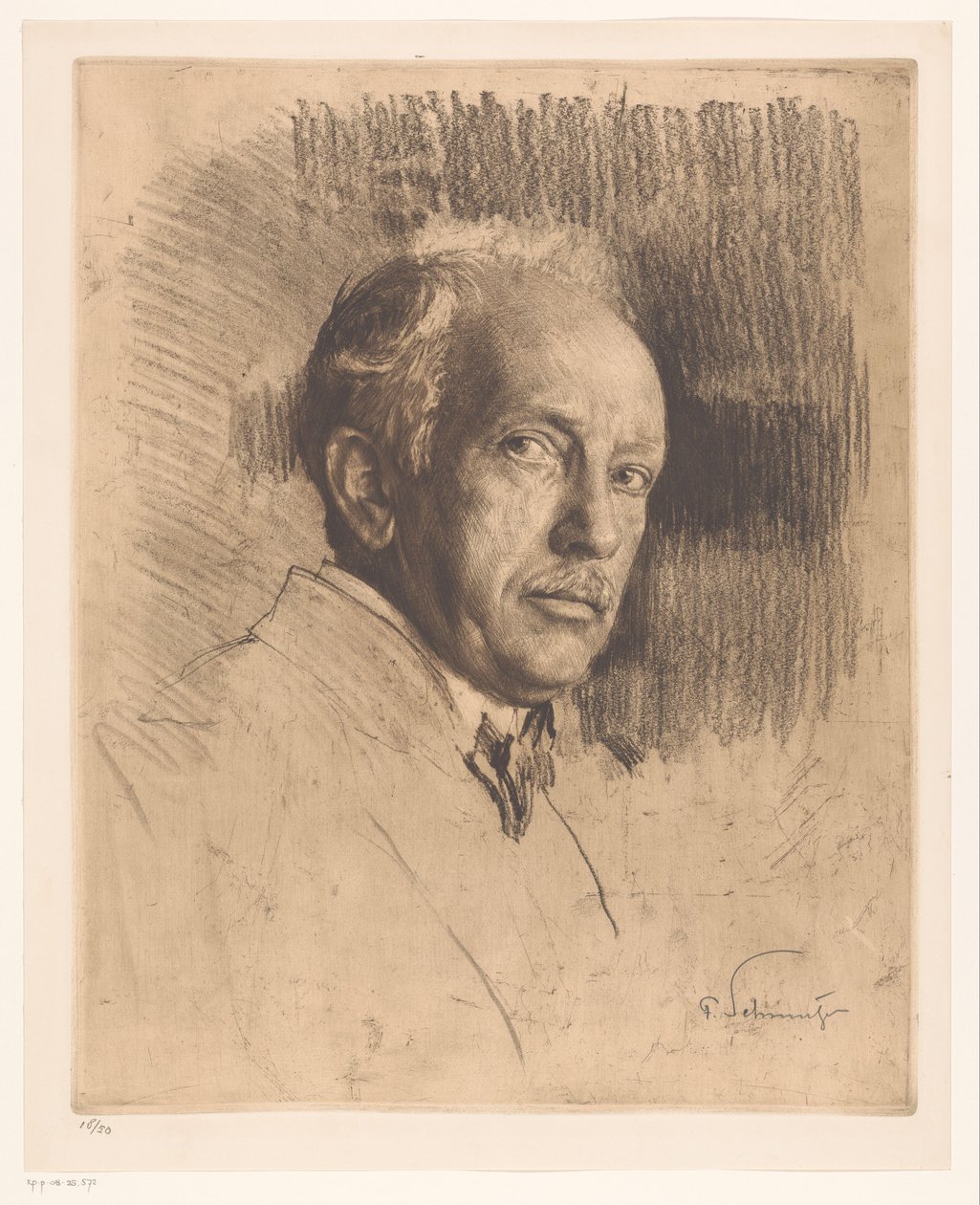 Richard Strauss portréja alkotó: Ferdinand Schmutzer (signed by artist)