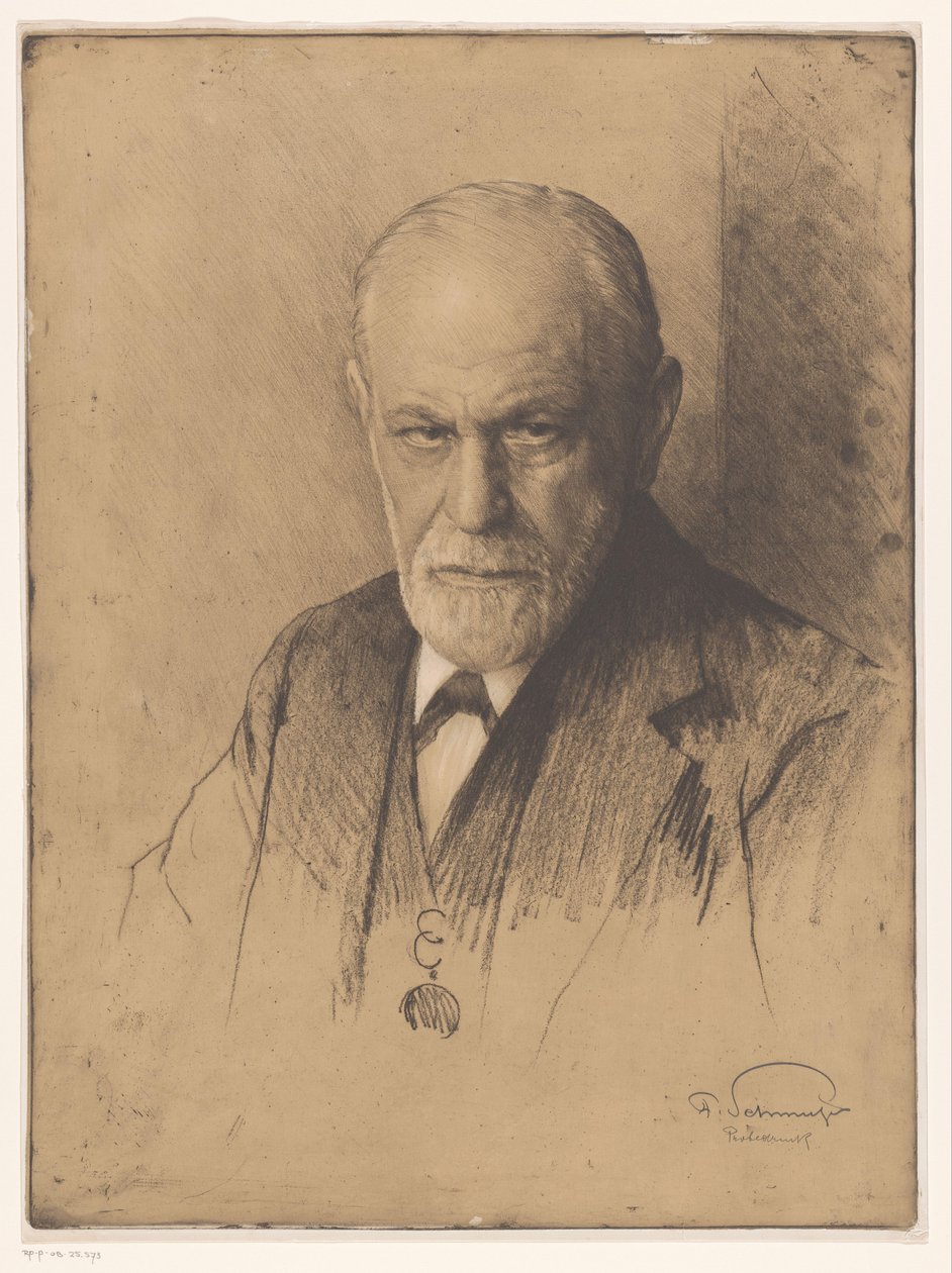 Sigmund Freud portréja alkotó: Ferdinand Schmutzer (signed by artist)