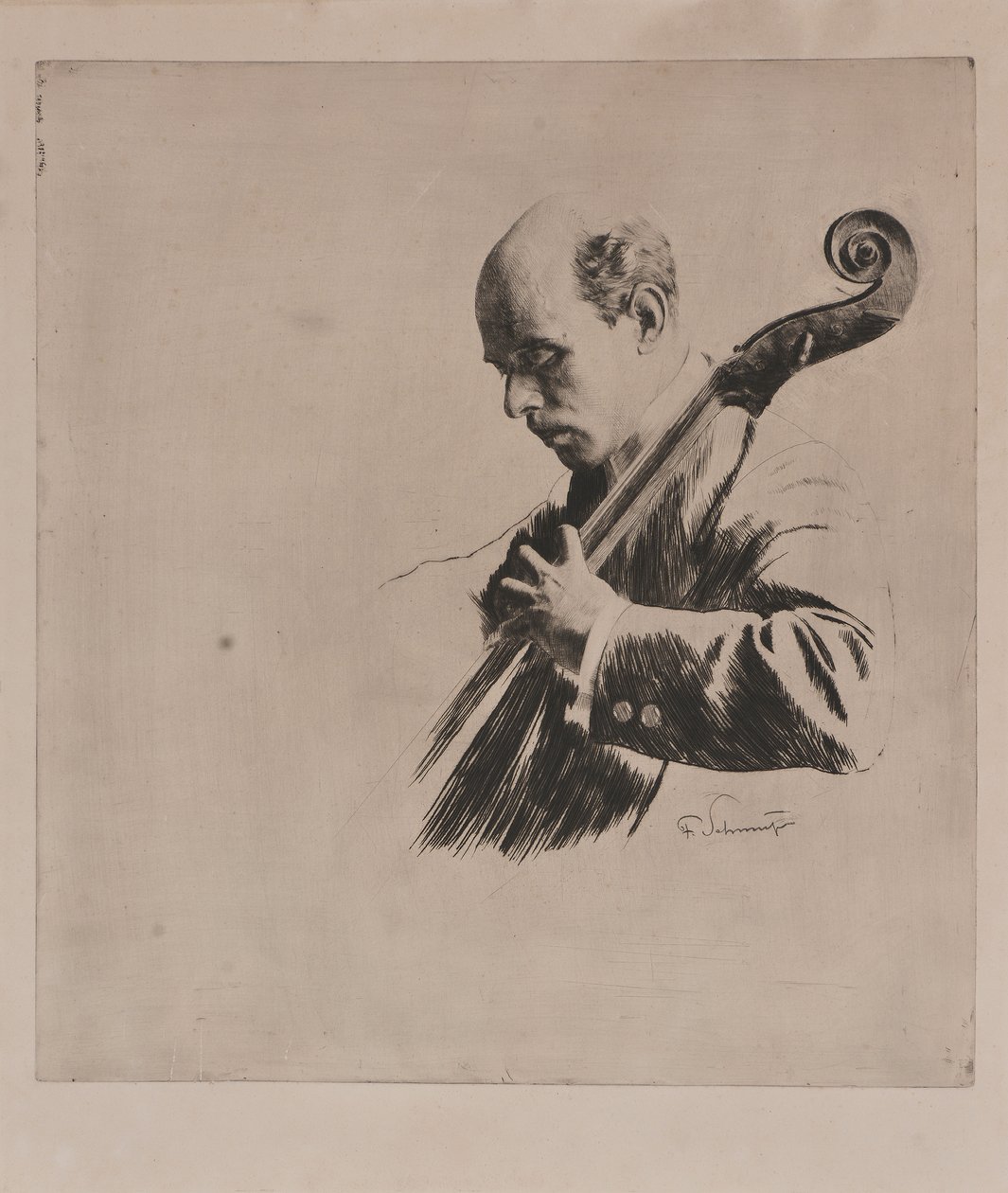 Pablo Casals játszik alkotó: Ferdinand Schmutzer