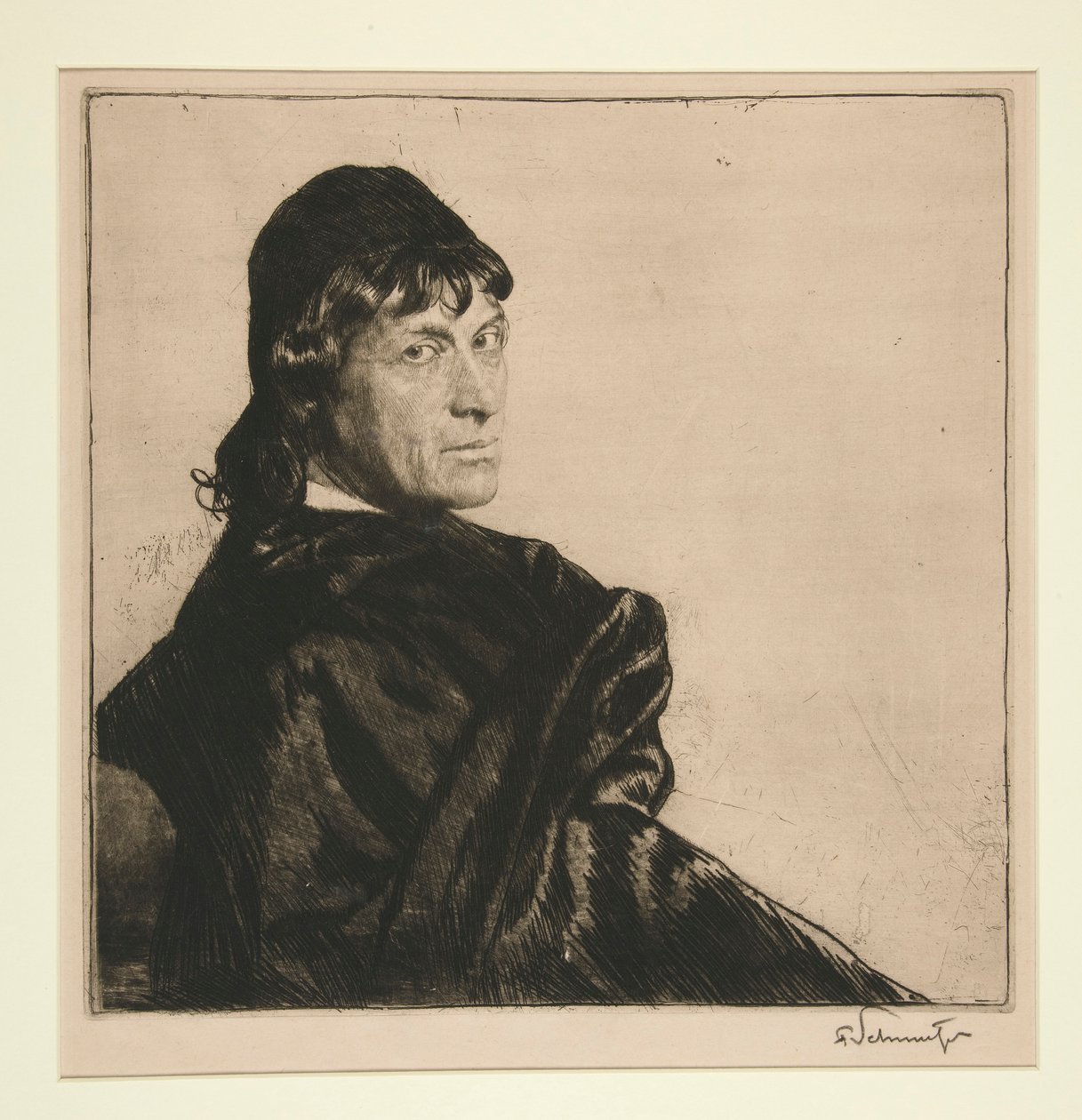 Portré tanulmány alkotó: Ferdinand Schmutzer