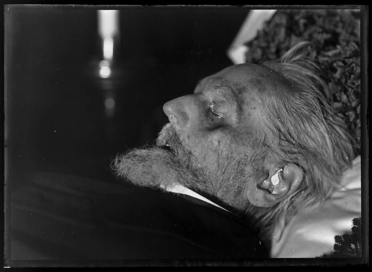Antikvárius Rudolf (1812-1905) a halálos ágyon alkotó: Ferdinand Schmutzer