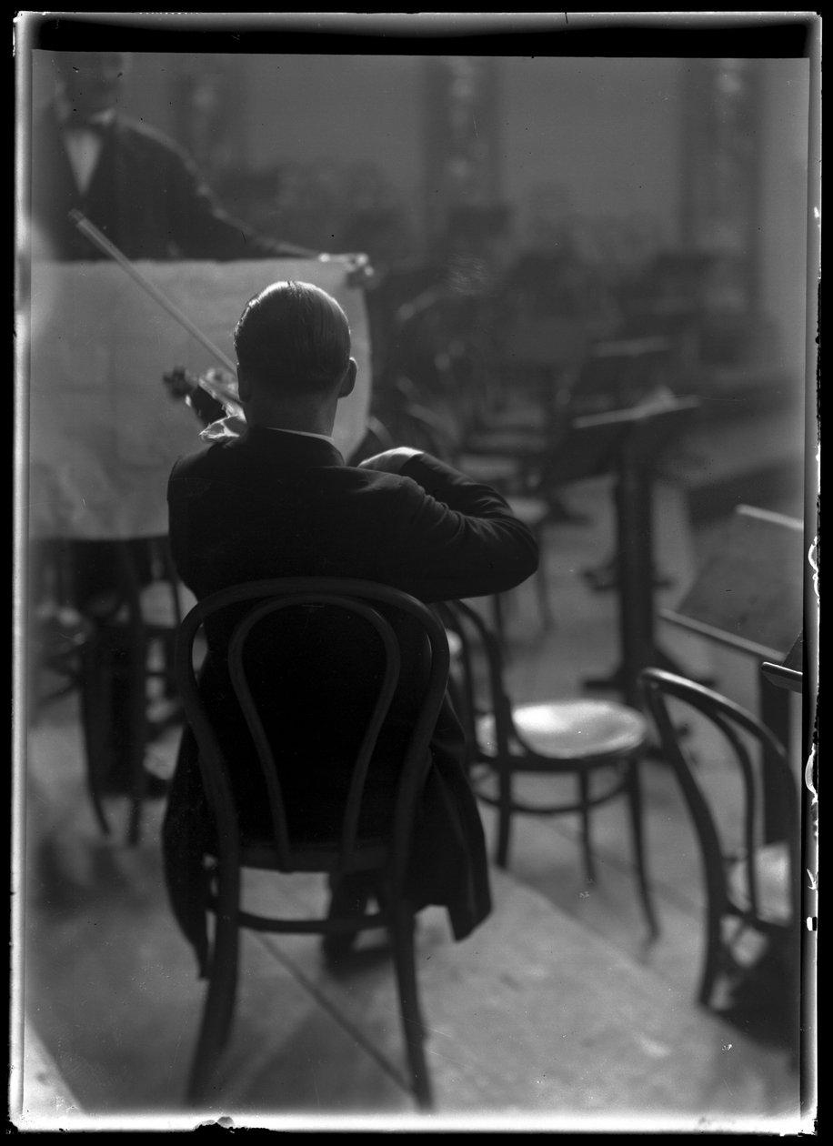 A bécsi filharmonikus zenekar hegedűs tagja alkotó: Ferdinand Schmutzer