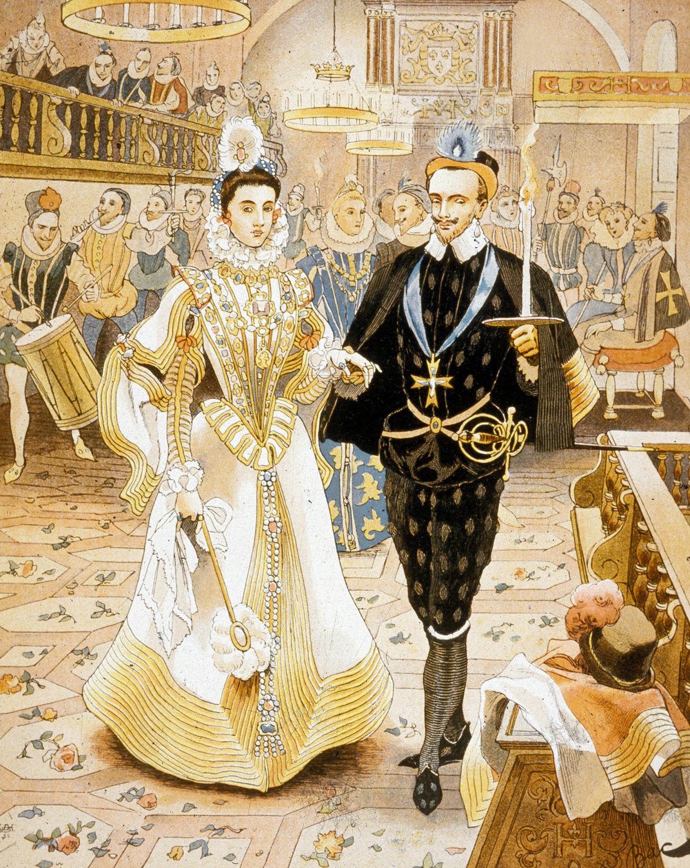 Henrik francia király és a fáklyatánc alkotó: Ferdinand Sigismund Bac