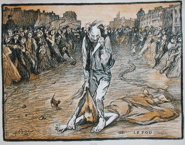 Az őrült, 1900 körül (litho) alkotó: Ferdinand Sigismund Bac