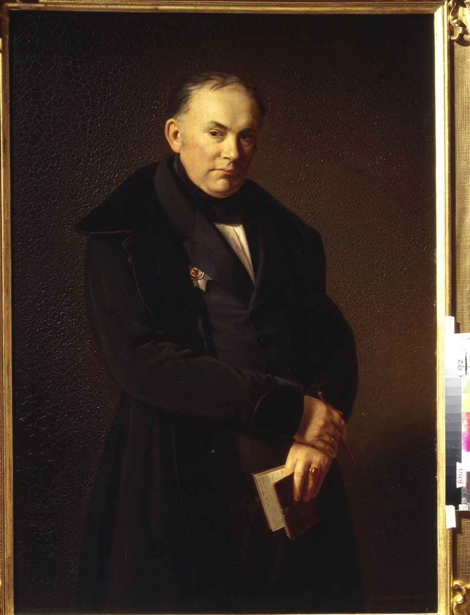 Vaszilij Andrejevics Zsukovszkij költő (1783-1852) portréja (V. Zsukovszkij költő portréja). Ferdinand Theodor Hidebrandt (1804-1874) festménye, olaj, vászon, 1844. Német művészet (Düsseldorf) alkotó: Ferdinand Theodor Hildebrandt