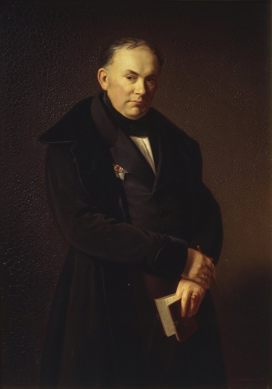 Vaszilij Zsukovszkij költő portréja 1783-1852, 1844 alkotó: Ferdinand Theodor Hildebrandt
