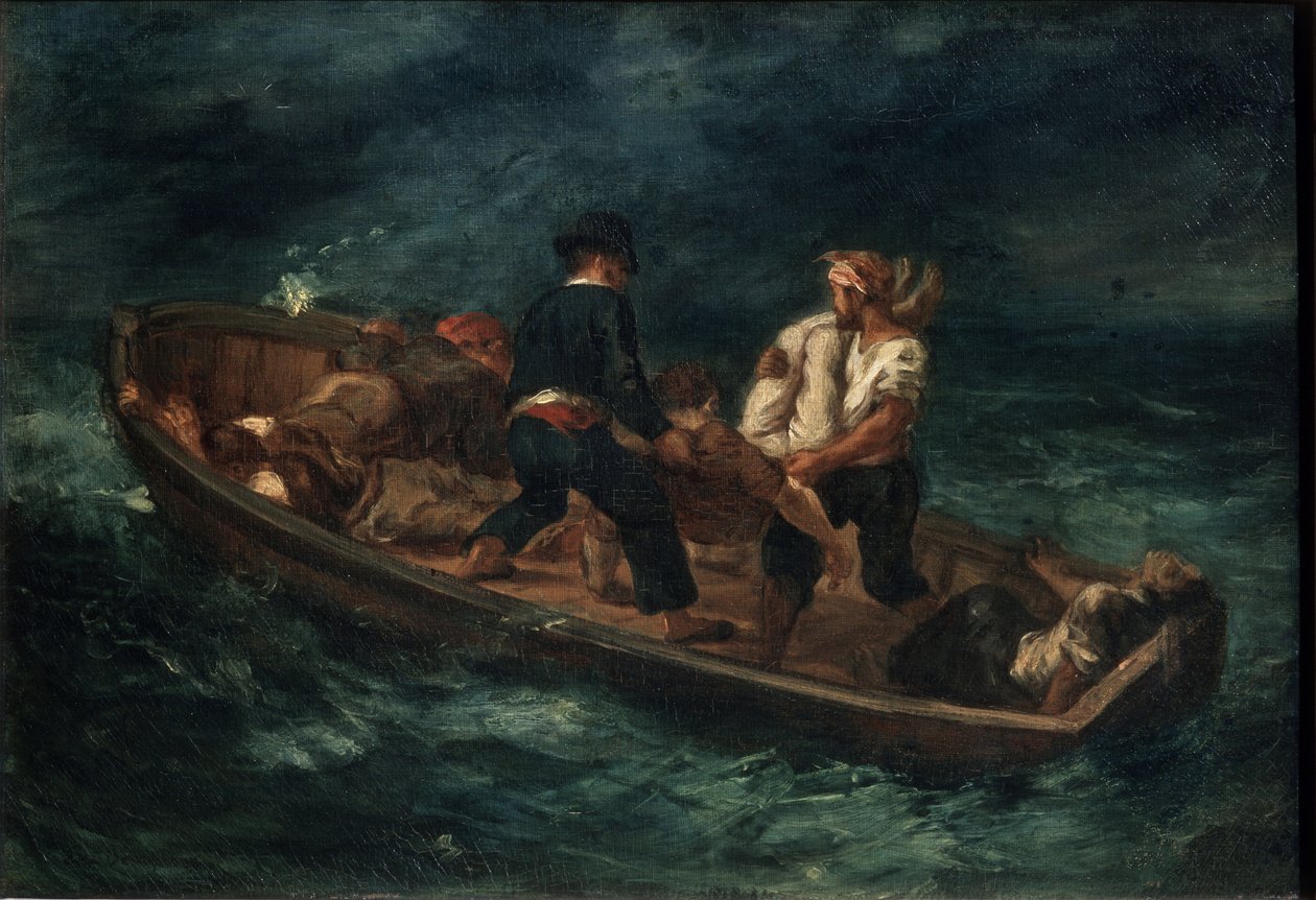 Hajótörés után, 1847 alkotó: Ferdinand Victor Eugene Delacroix