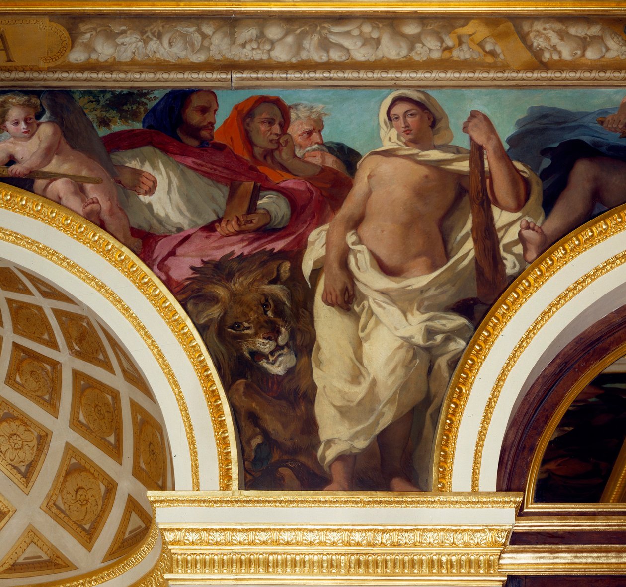 Az igazságosság allegóriája Eugene Delacroix (1798-1863) freskójának részlete, amely a Királyi Szalont díszíti. Nemzetgyűlés (Palais Bourbon) 1843 Párizs alkotó: Ferdinand Victor Eugene Delacroix