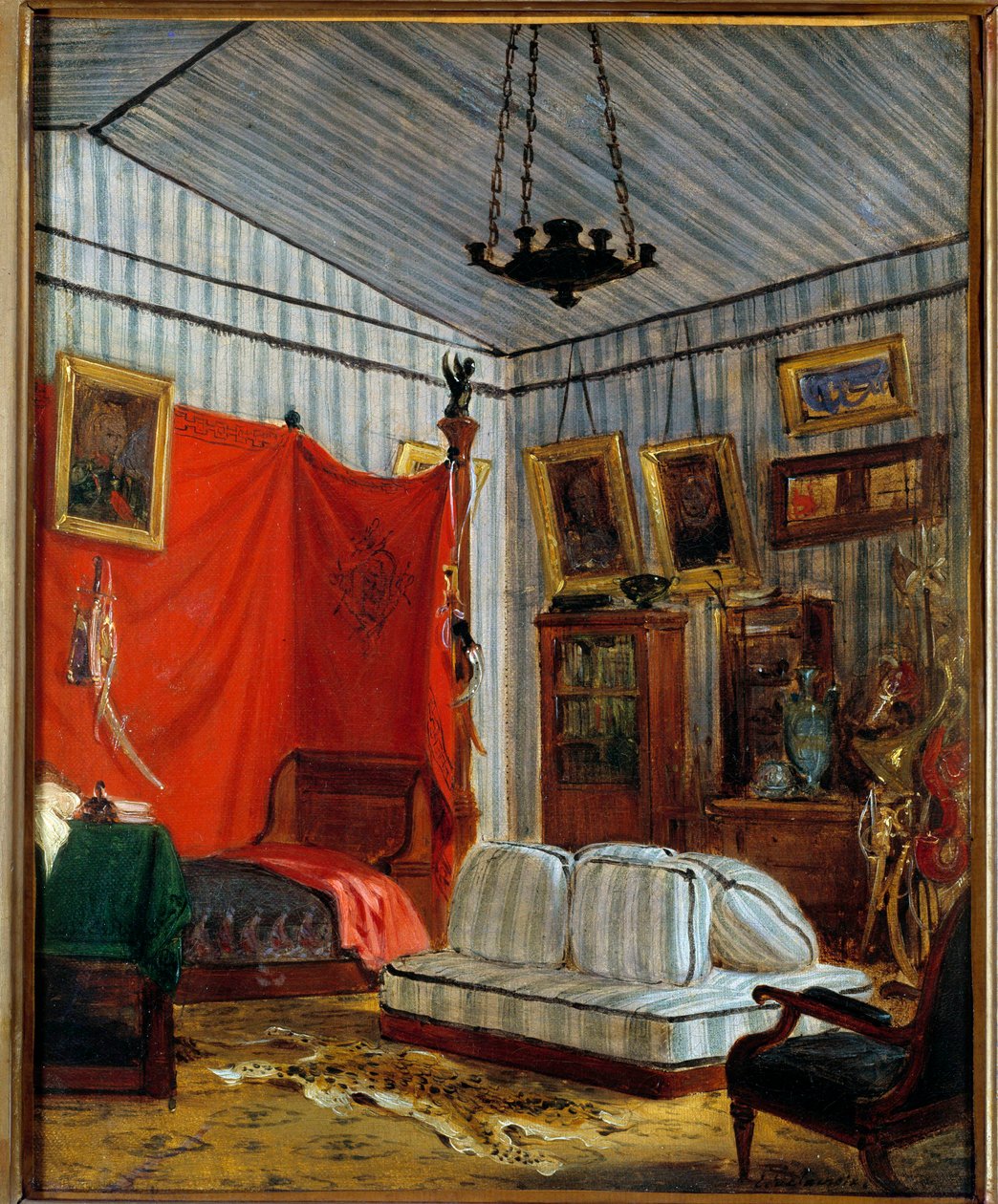 Comte de Mornay lakása Eugene Delacroix festménye (1798-1863) 1833 V. 0,41x0,32 m alkotó: Ferdinand Victor Eugene Delacroix