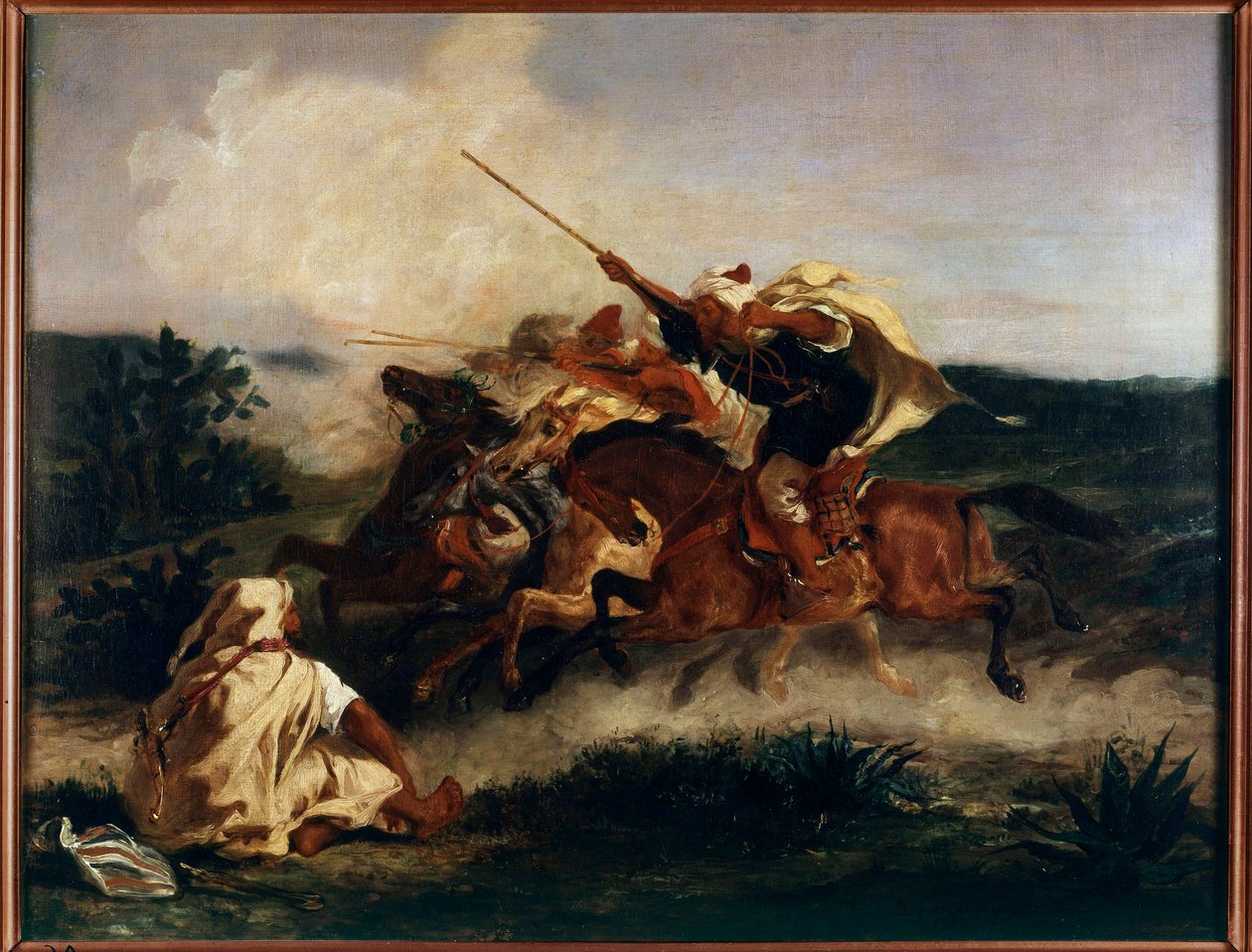 Eugene Delacroix (1798-1863) arab fantázia festménye 1832 alkotó: Ferdinand Victor Eugene Delacroix