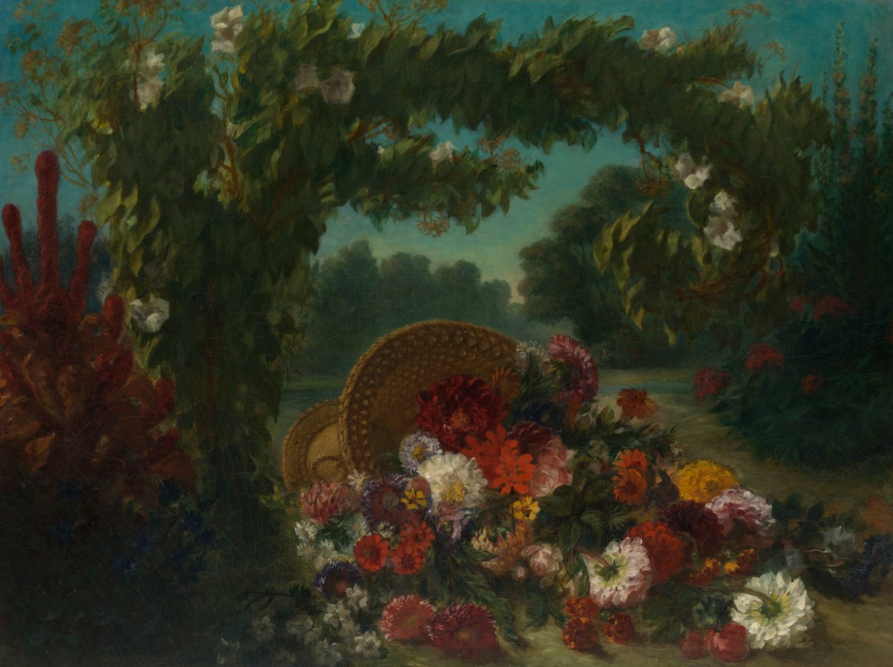 Virágkosár, 1848-49 alkotó: Ferdinand Victor Eugene Delacroix