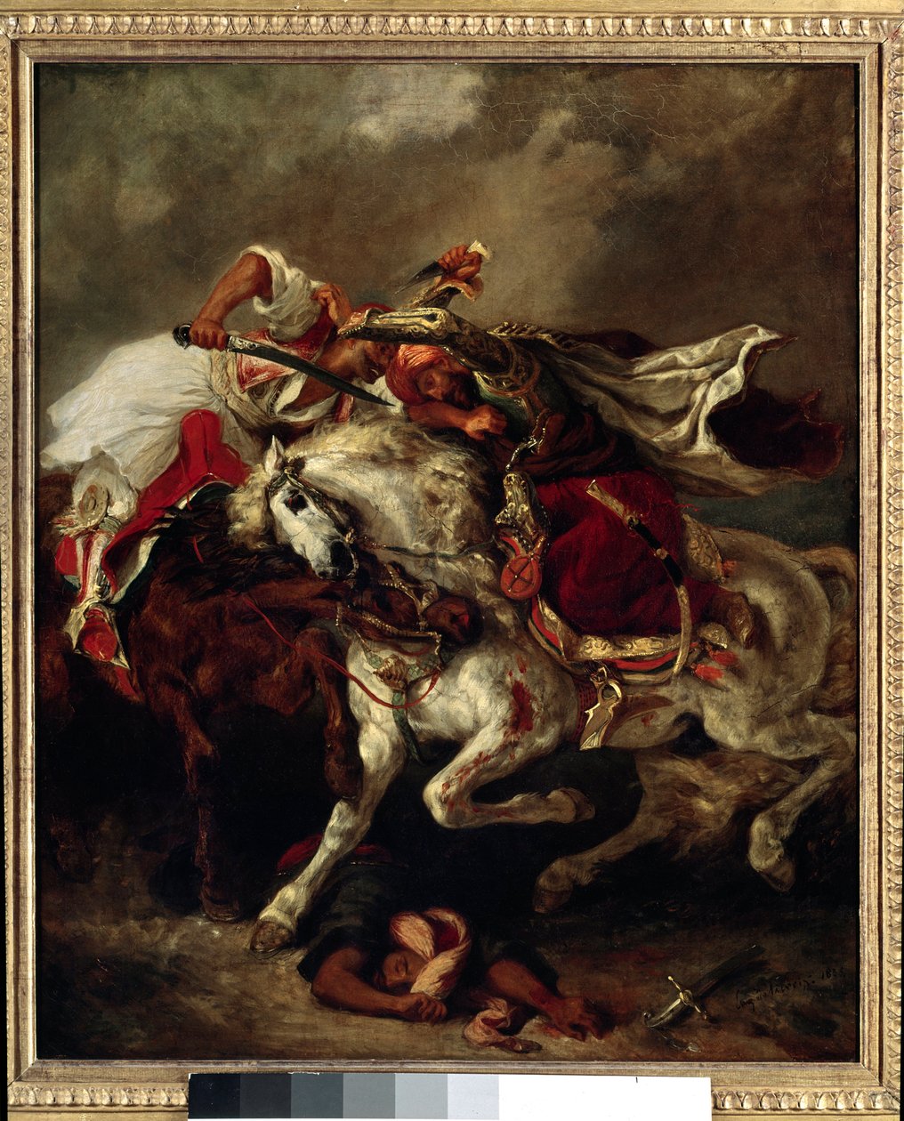 Giaour és Pasha csata (Marokkó) alkotó: Ferdinand Victor Eugene Delacroix