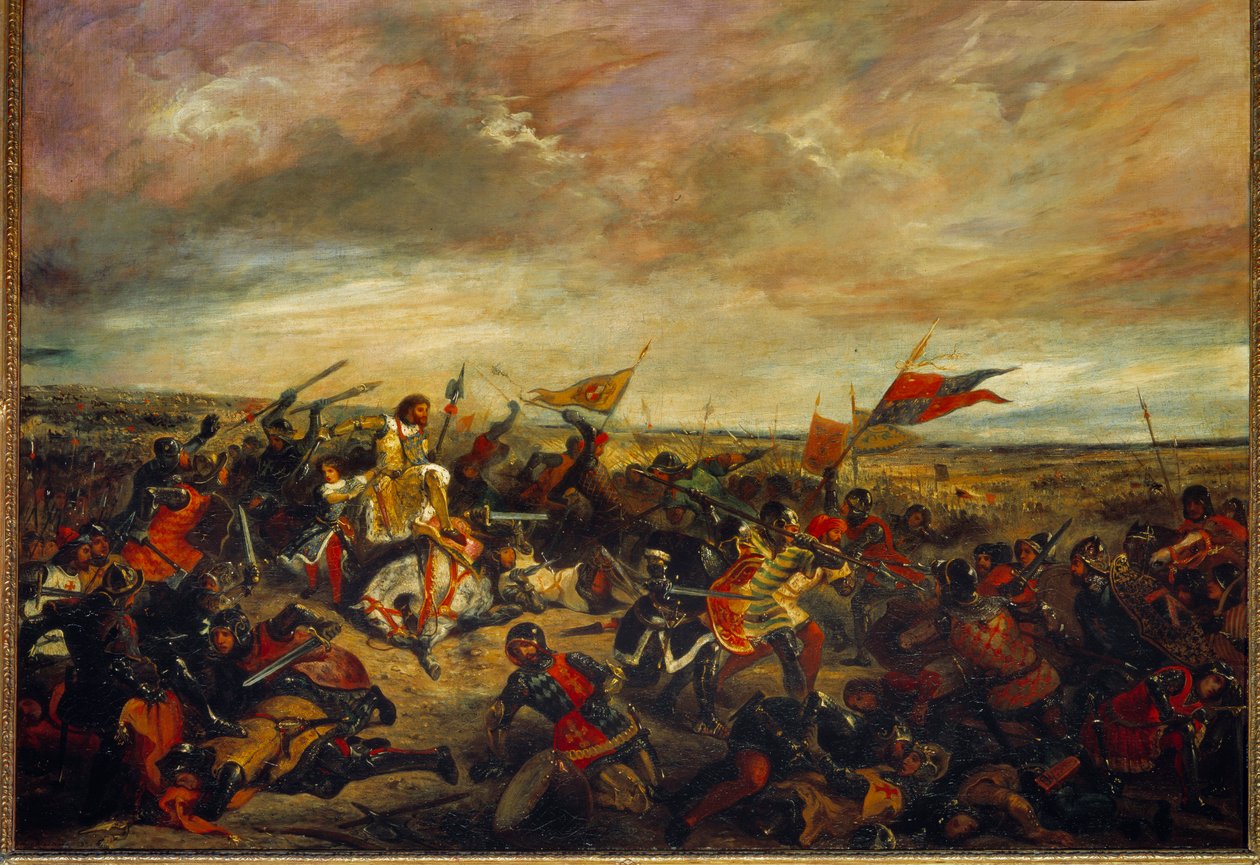 Poitiers-i csata vagy II. Le Bon király a poitiers-i csatában szeptember 19-én alkotó: Ferdinand Victor Eugene Delacroix