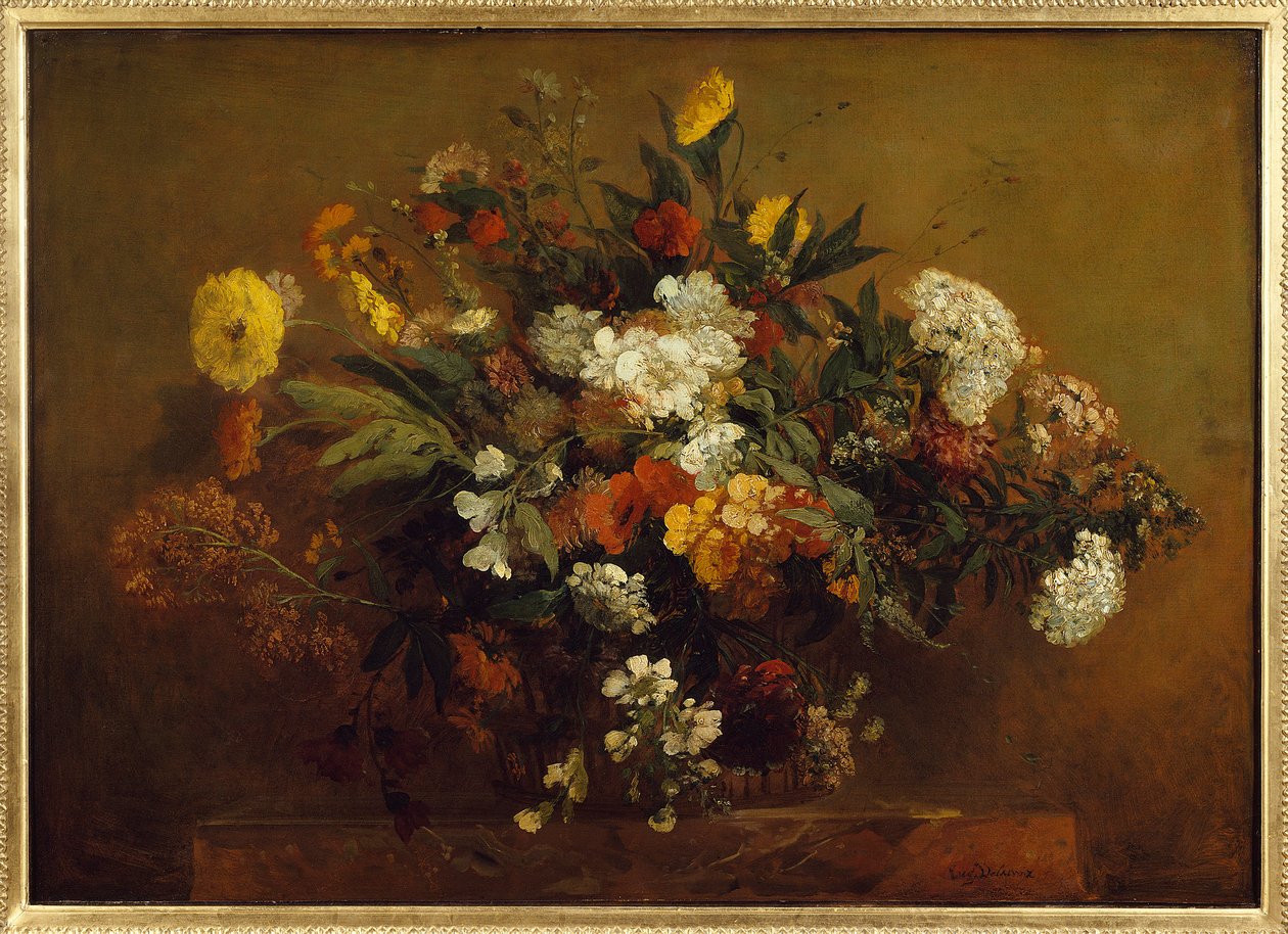 Csokor virág. Eugene Delacroix festménye (1798-1863) alkotó: Ferdinand Victor Eugene Delacroix