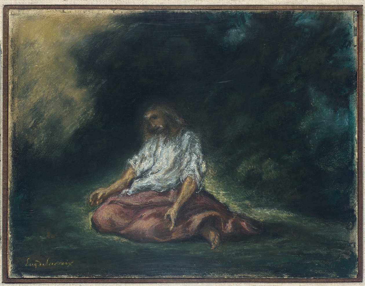 Krisztus a Gecsemáné kertben alkotó: Ferdinand Victor Eugene Delacroix