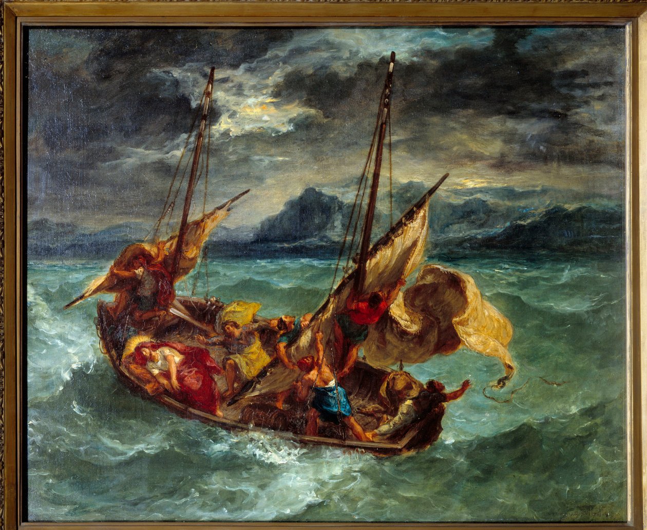Krisztus a Generaseth-tavon (Genesareth). Eugene Delacroix festménye (1798-1863) alkotó: Ferdinand Victor Eugene Delacroix