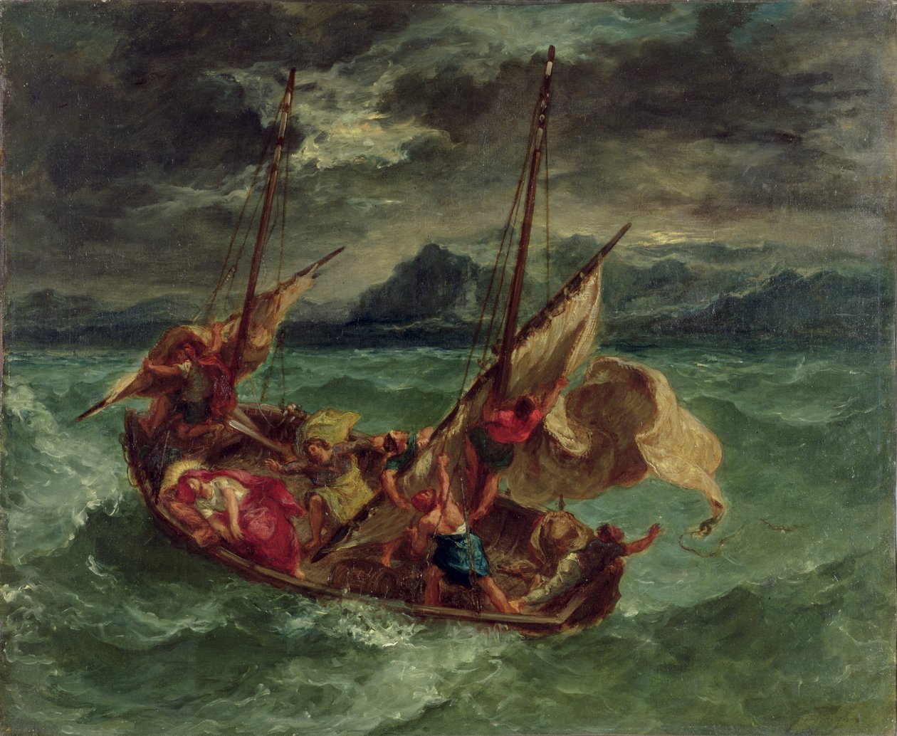 Krisztus a Galileai-tengeren alkotó: Ferdinand Victor Eugene Delacroix
