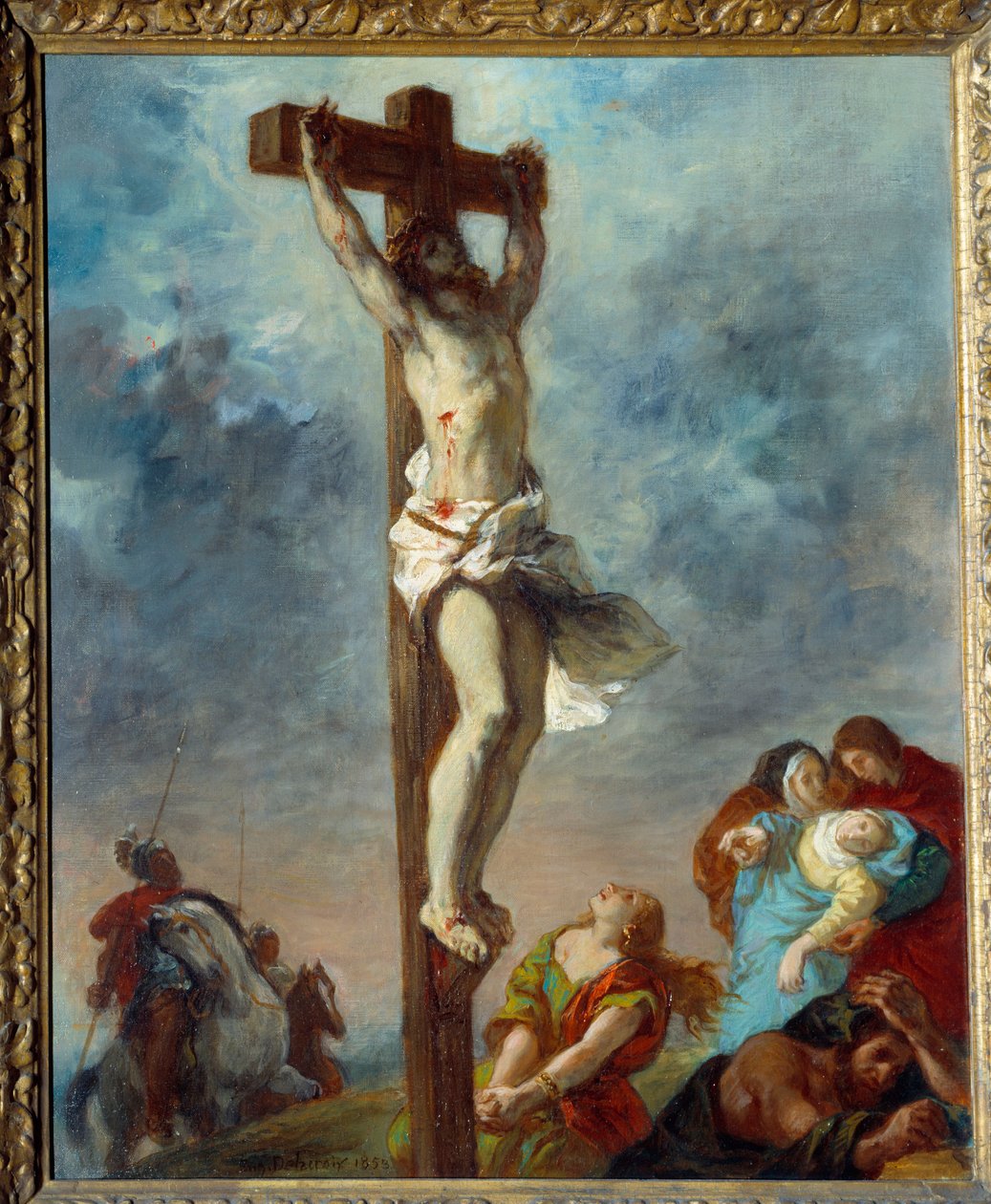 Krisztus a kereszten. Eugene Delacroix festménye (1798-1863) alkotó: Ferdinand Victor Eugene Delacroix
