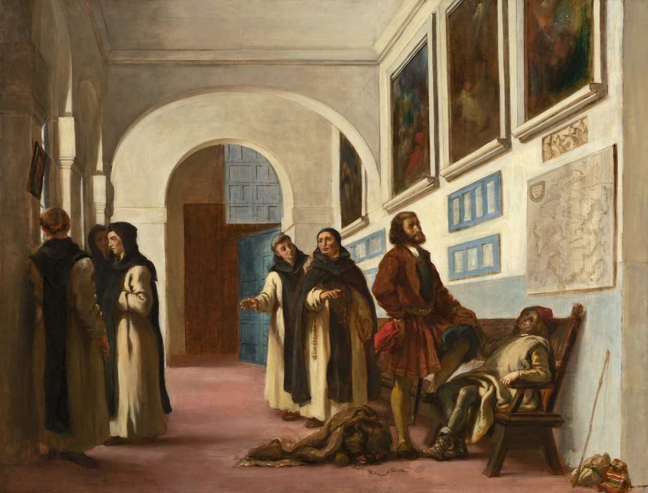 Kolumbusz Kristóf és fiai a Rabidában alkotó: Ferdinand Victor Eugene Delacroix