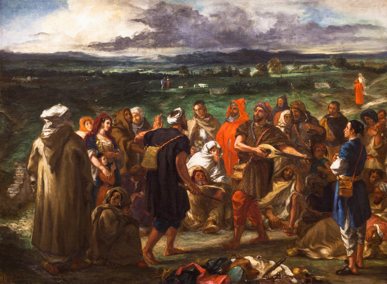 Arab komédiások vagy bohócok alkotó: Ferdinand Victor Eugene Delacroix