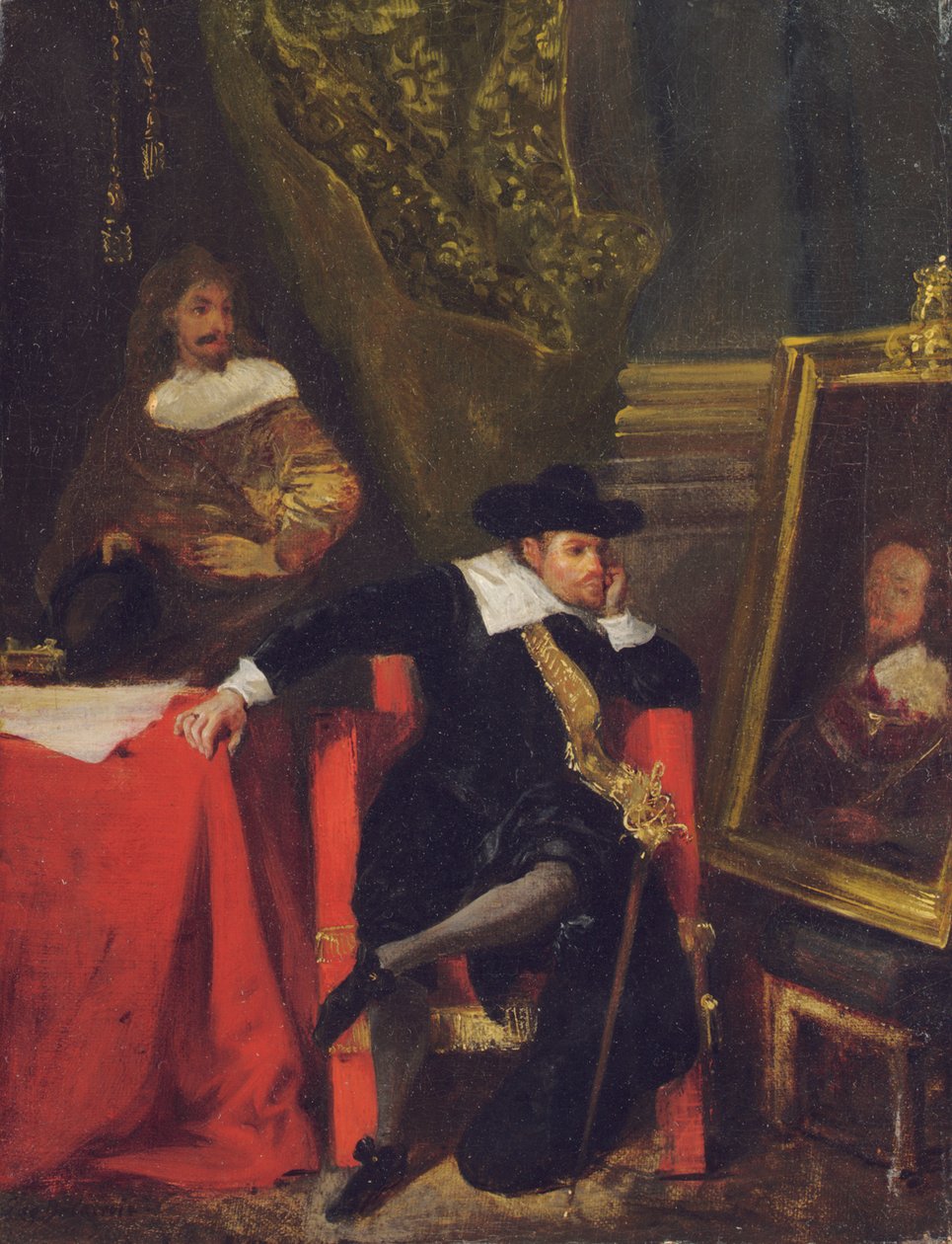 Cromwell a windsori kastélyban, 1828 alkotó: Ferdinand Victor Eugene Delacroix