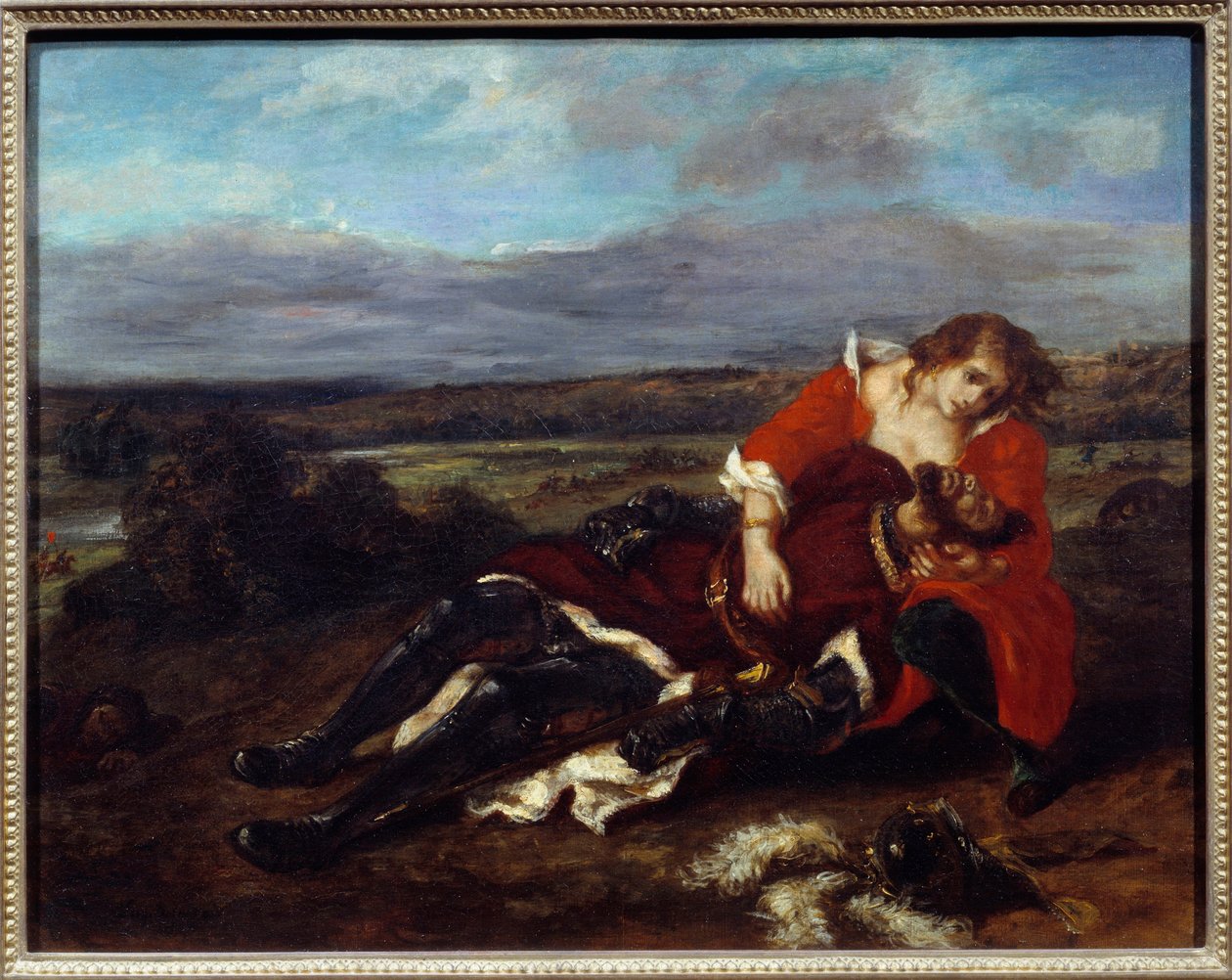 Lara halála. Eugene Delacroix festménye (1798-1863) alkotó: Ferdinand Victor Eugene Delacroix