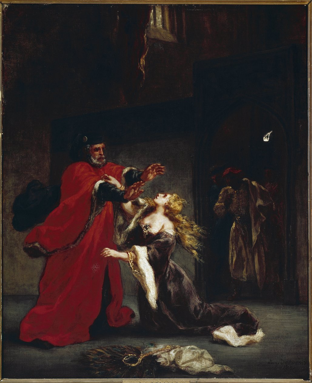 Desdemone, akit az apja elátkozott (olaj, vászon, 1852 körül) alkotó: Ferdinand Victor Eugene Delacroix