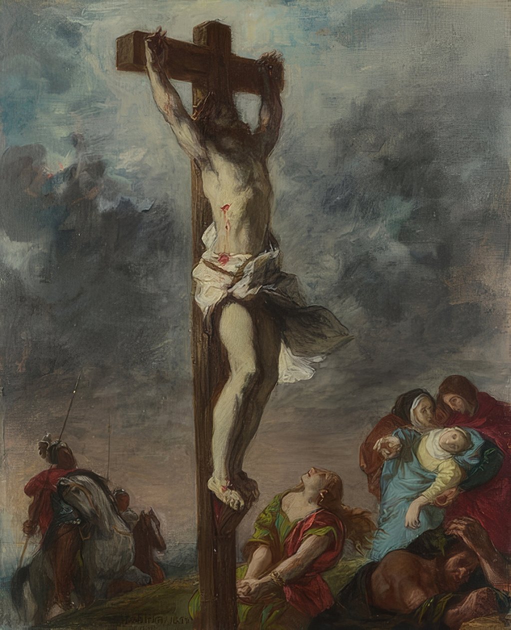 A keresztre feszítés. 1853 alkotó: Ferdinand Victor Eugene Delacroix