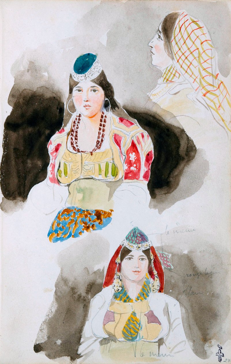 A marokkói vázlatfüzetből, 1832 alkotó: Ferdinand Victor Eugene Delacroix