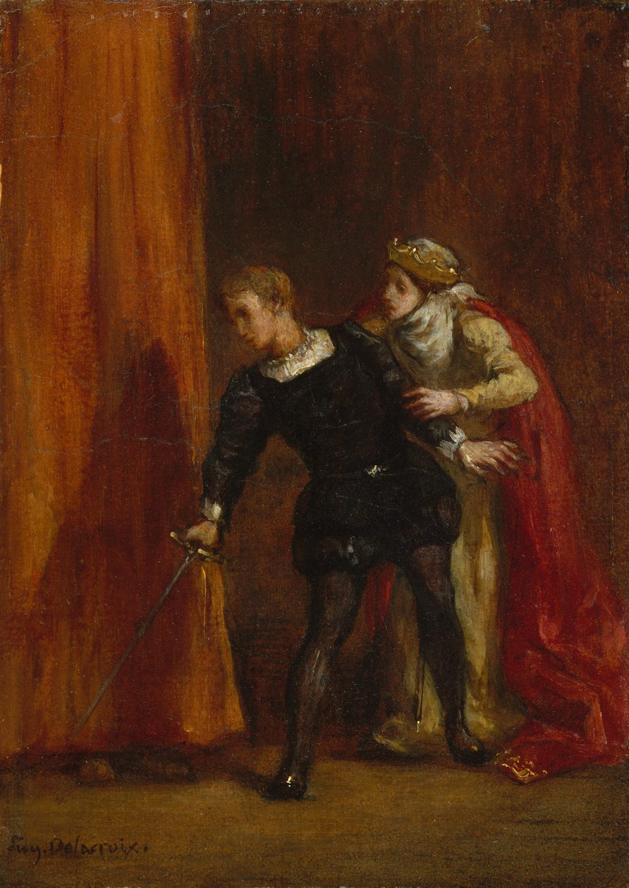Hamlet és anyja, 1849 alkotó: Ferdinand Victor Eugene Delacroix