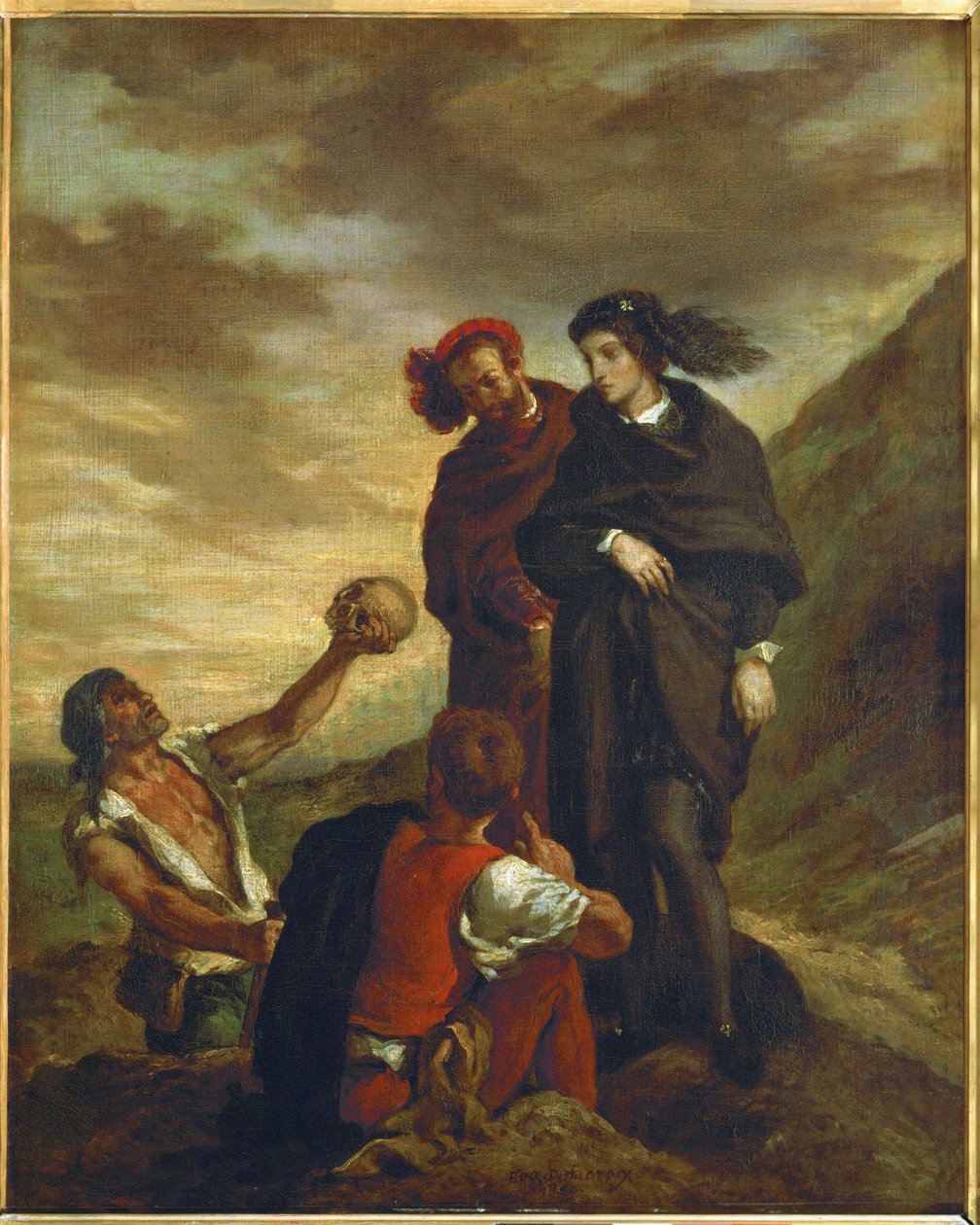 Hamlet és Horatio a templomkertben ... alkotó: Ferdinand Victor Eugene Delacroix