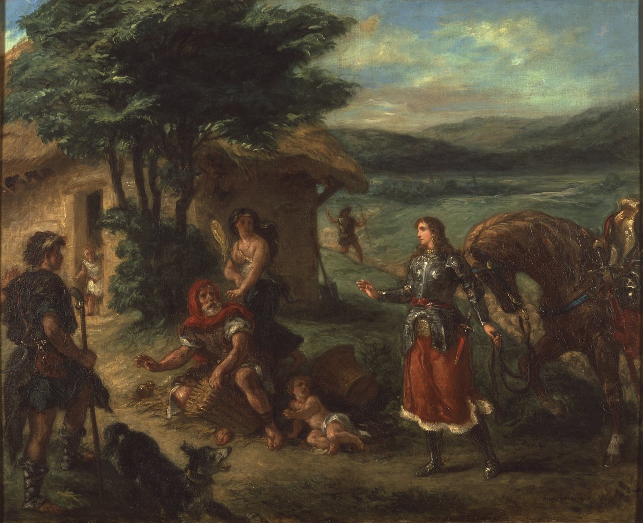 Herminie et les bergers - Erminia és a pásztorok, Delacroix, Eugene alkotó: Ferdinand Victor Eugene Delacroix