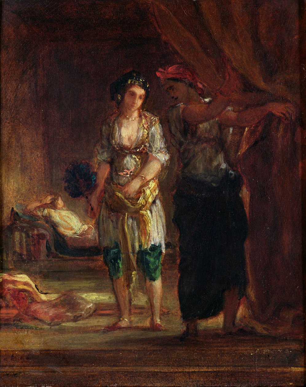 Egy hárem belseje Oranban, 1847 körül alkotó: Ferdinand Victor Eugene Delacroix