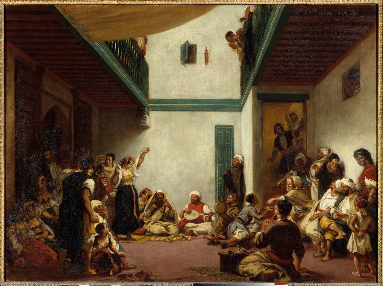 Zsidó esküvő Marokkóban. Eugene Delacroix festménye (1798-1863) alkotó: Ferdinand Victor Eugene Delacroix