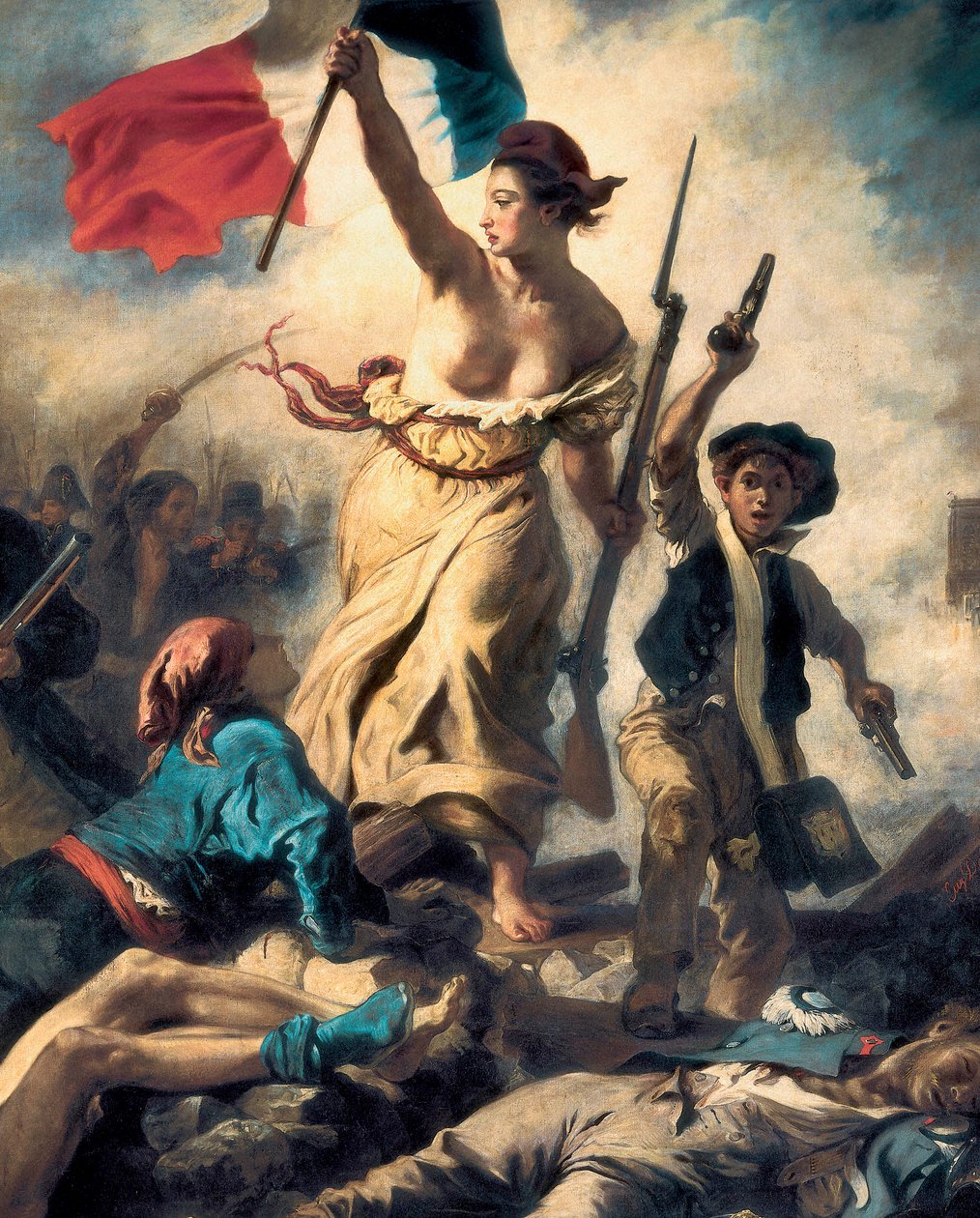 Liberty Leading the People, 1830. július 28., 1830-31 körül (részlet) (olaj, vászon) alkotó: Ferdinand Victor Eugene Delacroix